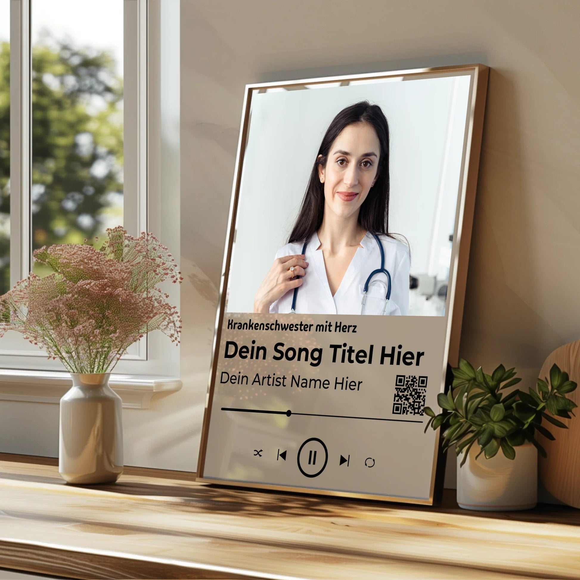 Krankenschwester Lieblingssong Geschenk Poster mit Foto - Prinolla