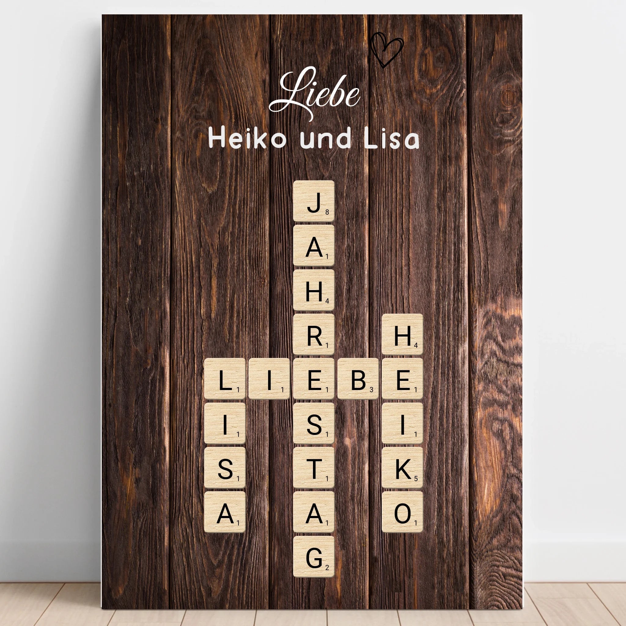 Liebe Wort Paar Geschenk zum Jahrestag Poster gestalten - Prinolla