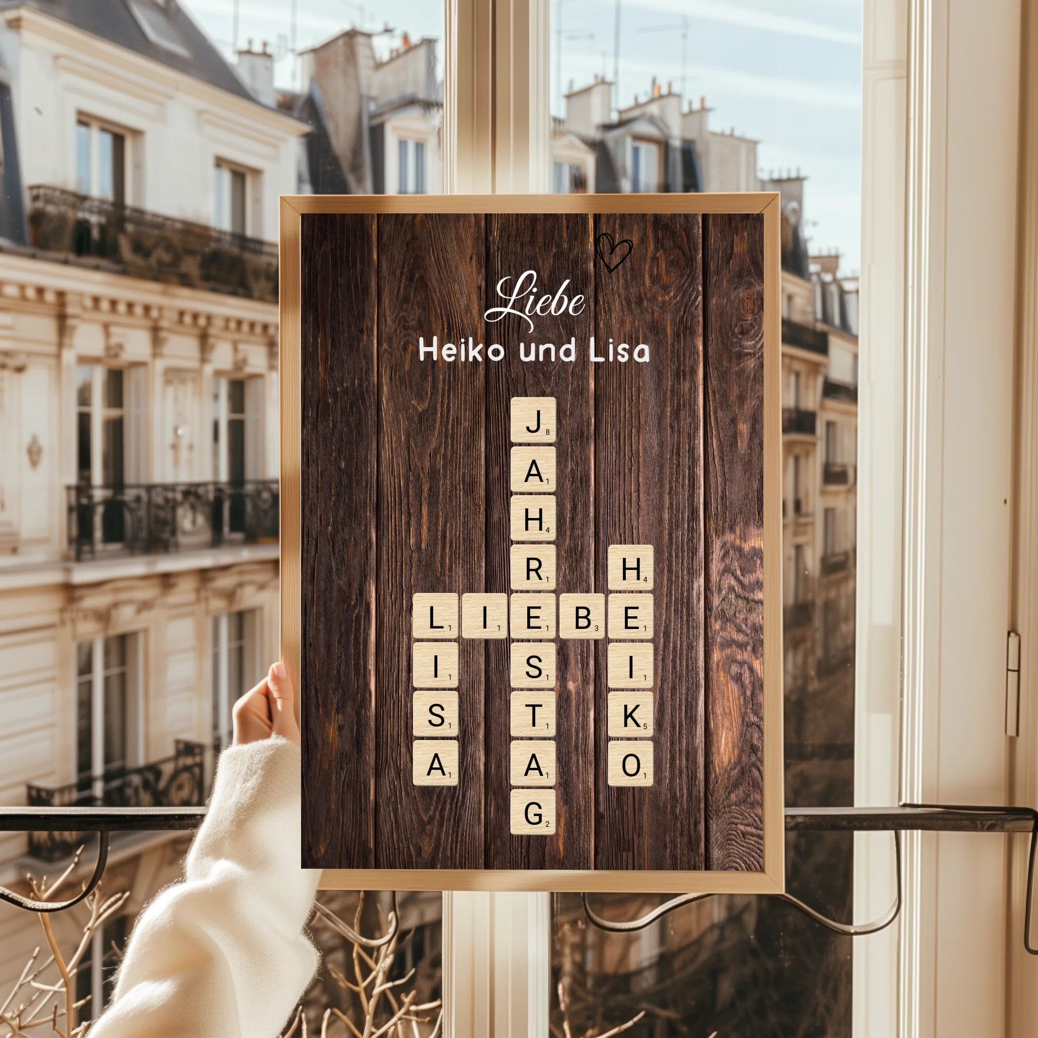 Liebe Wort Paar Geschenk zum Jahrestag Poster gestalten - Prinolla