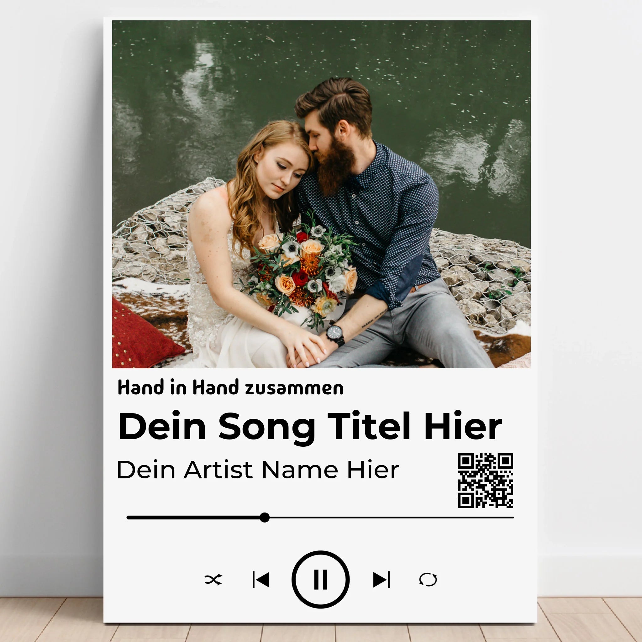 Liebespaar Lieblingssong Poster Geschenk mit Foto - Prinolla