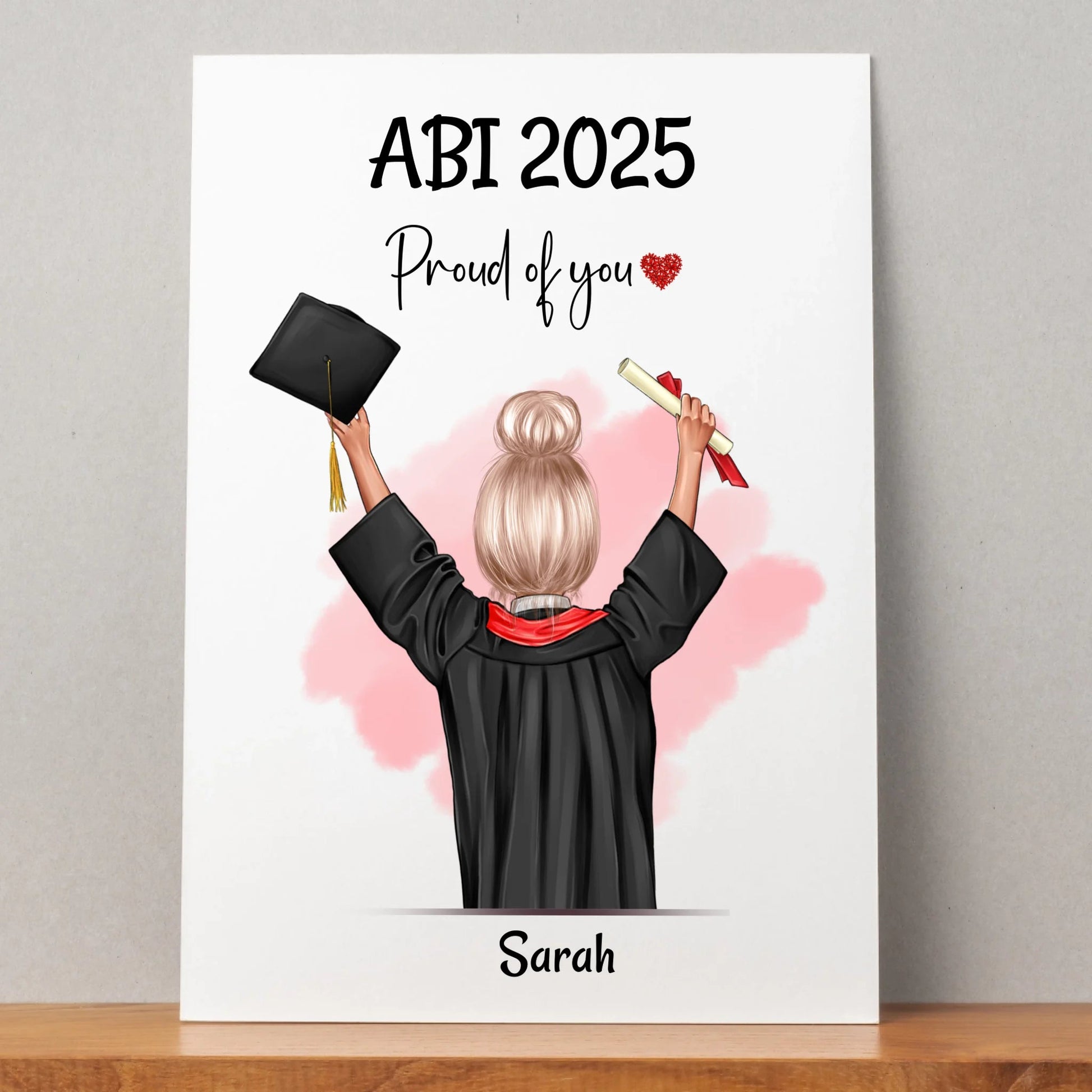 Mädchen Abitur Geschenk Bild personalisiert - Prinolla