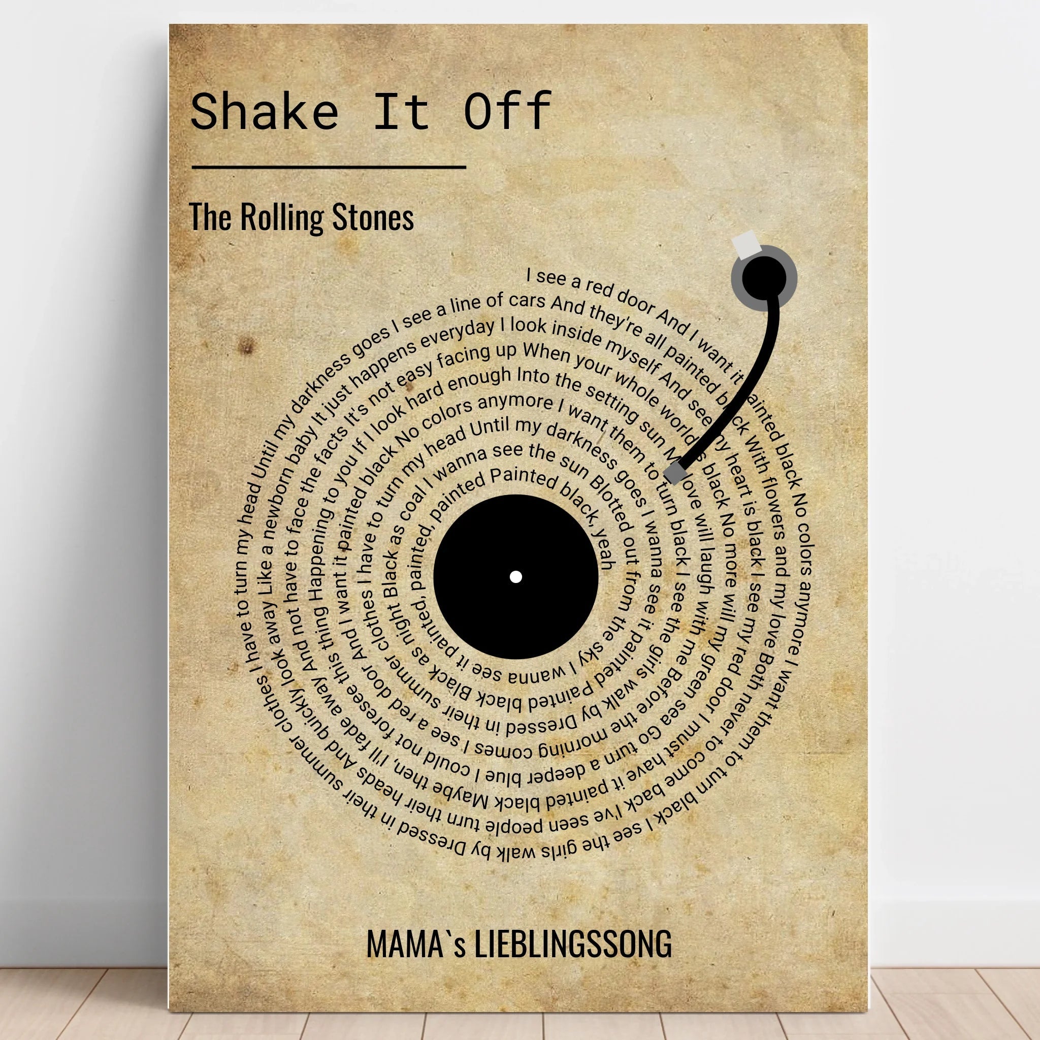 Mama Lieblingssong Geschenk Poster personalisiert - Prinolla