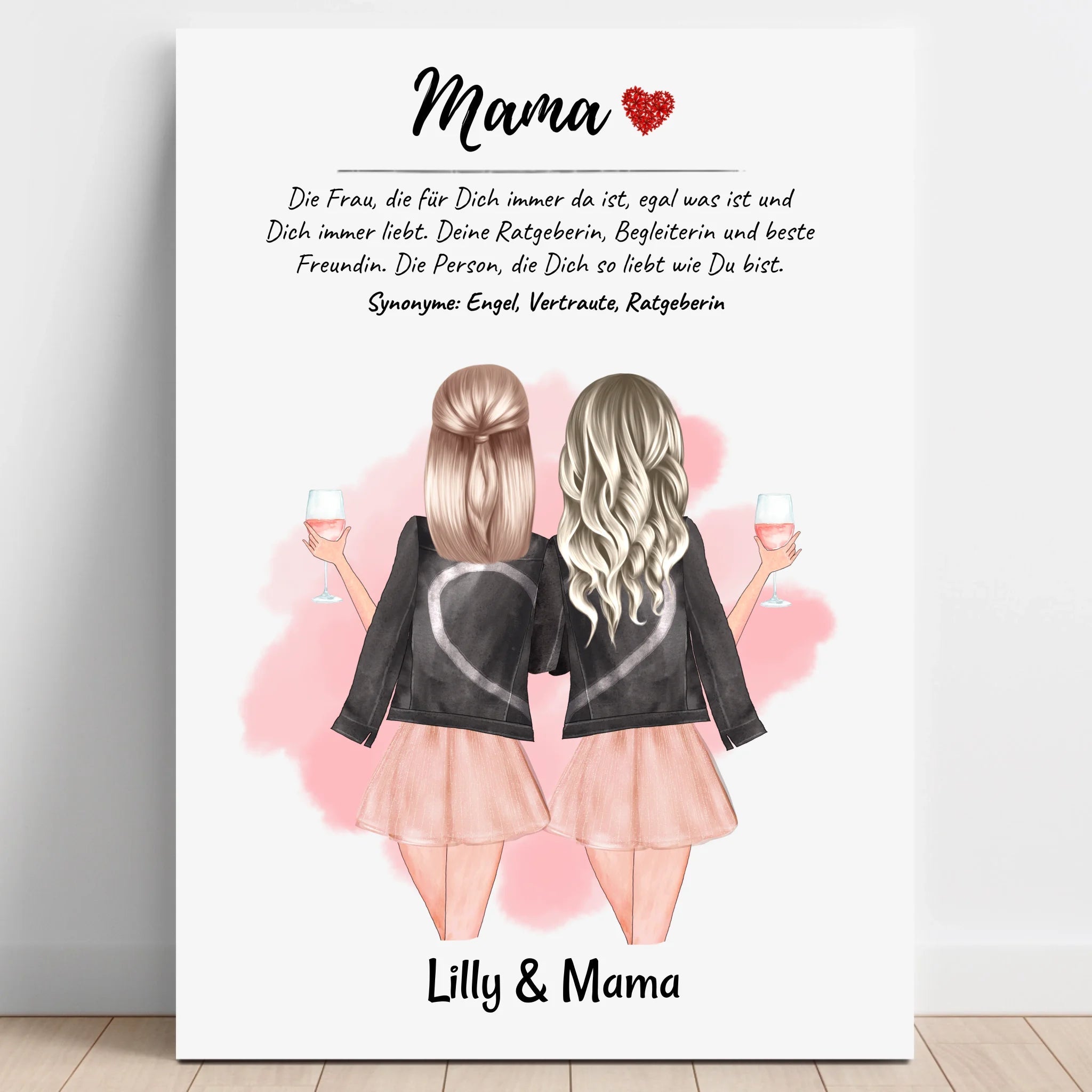 Mama Tochter Bild persönliches Geschenk - Prinolla