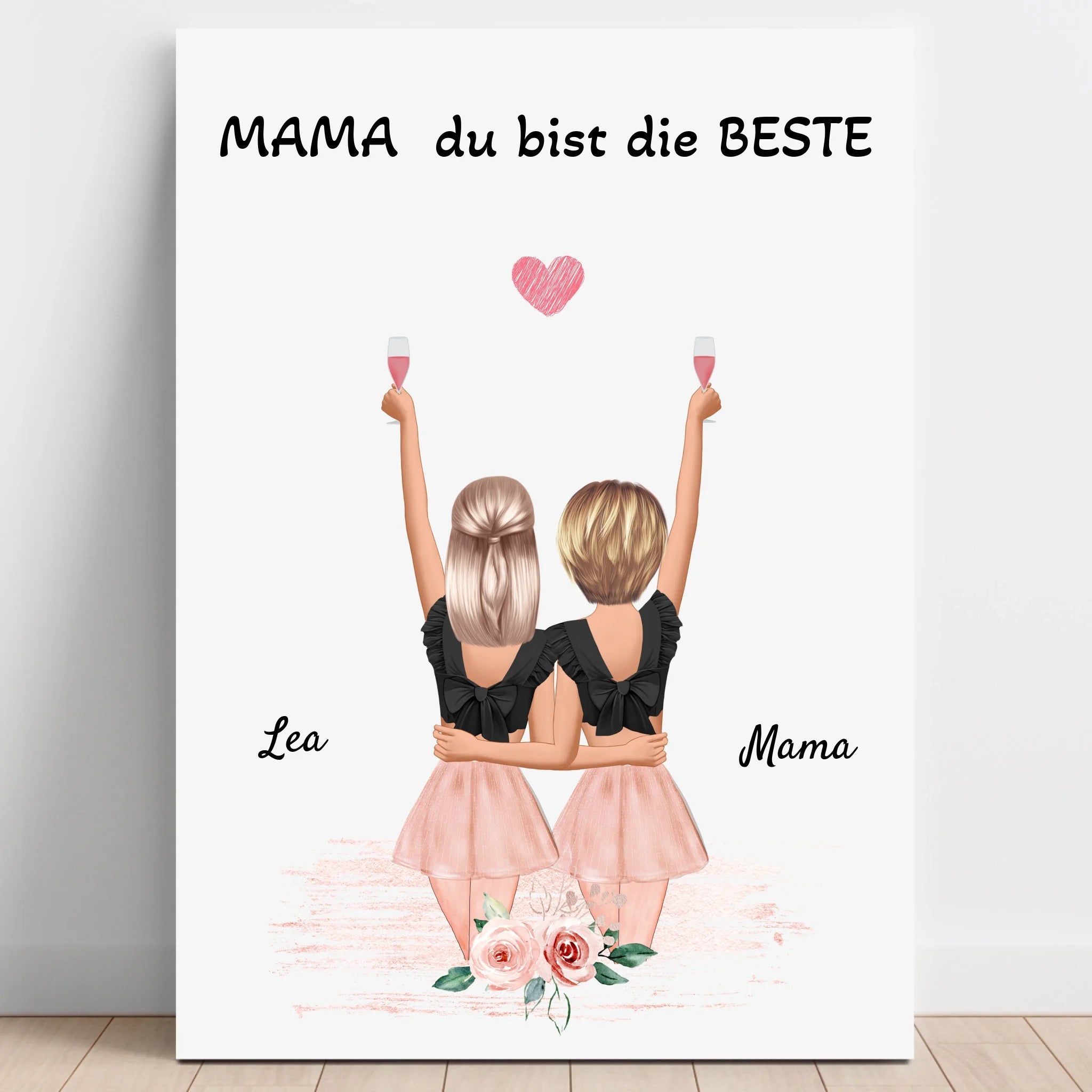 Mama Tochter persönliches Geschenk Poster gestalten - Prinolla