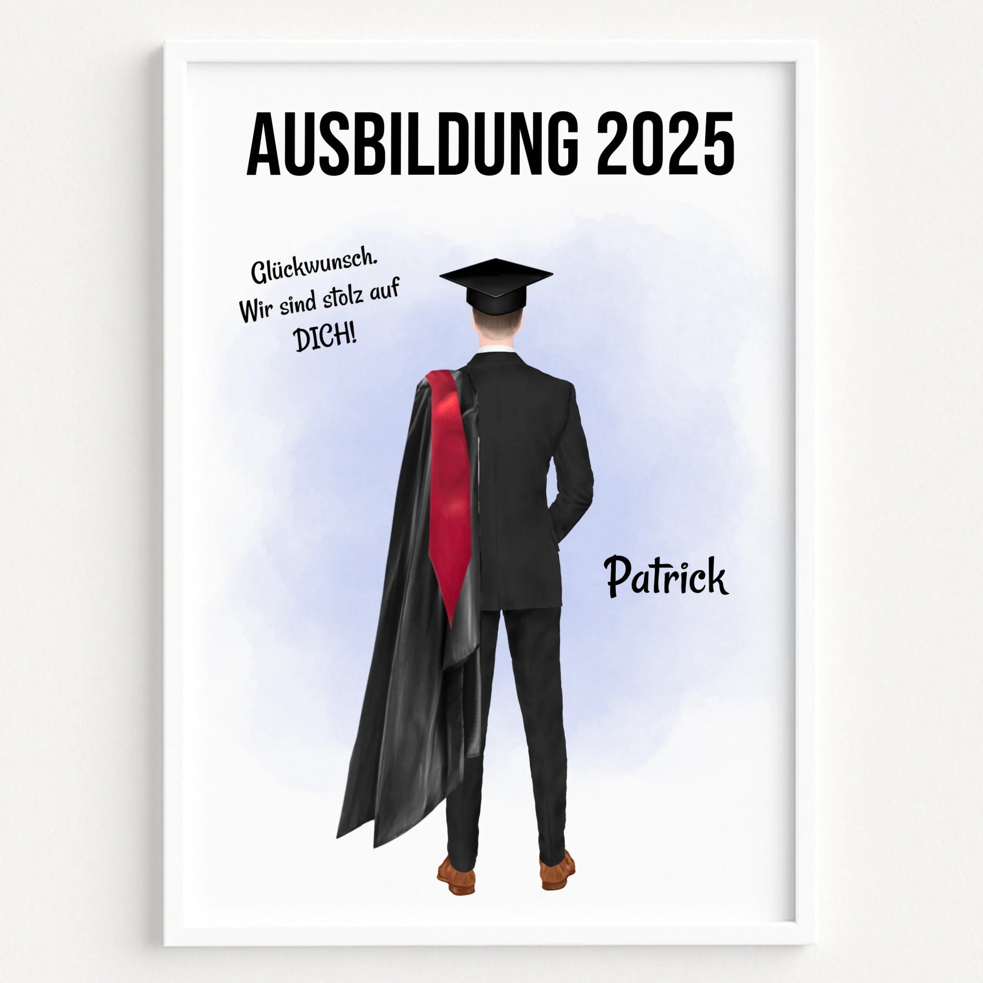 Mann Ausbildung bestanden Geschenk Poster - Prinolla