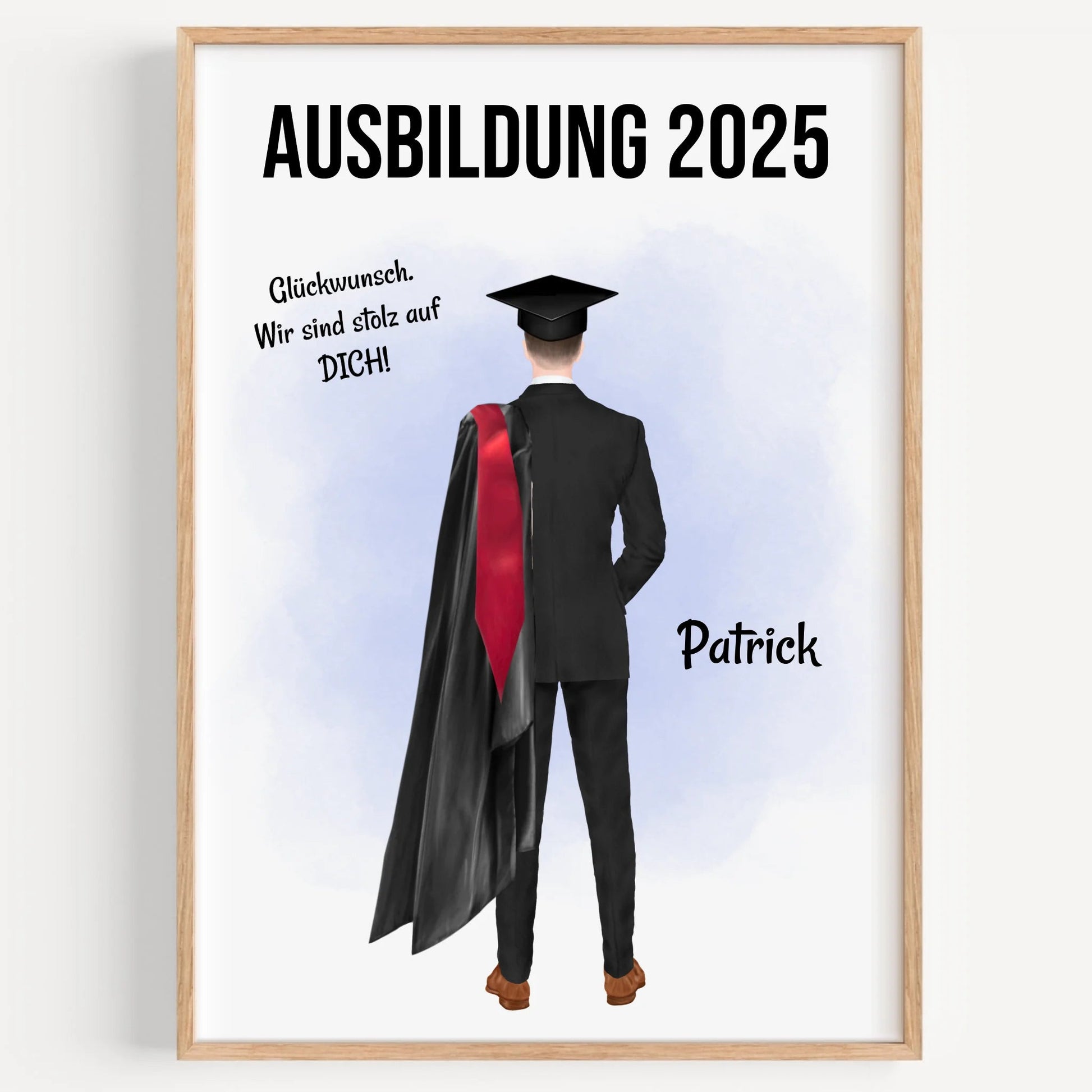 Mann Ausbildung bestanden Geschenk Poster - Prinolla