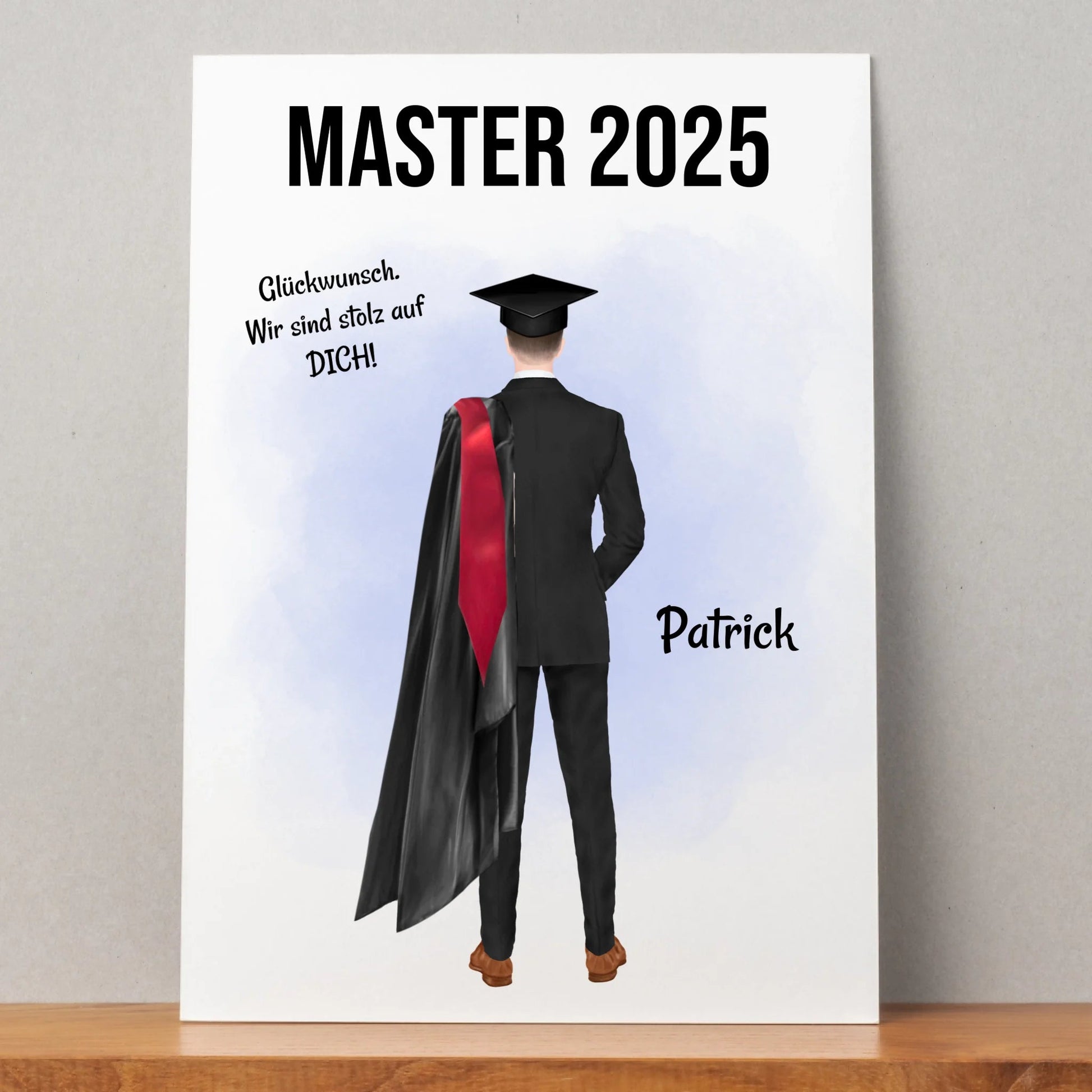 Mann Master Abschluss Geschenk Bild - Prinolla