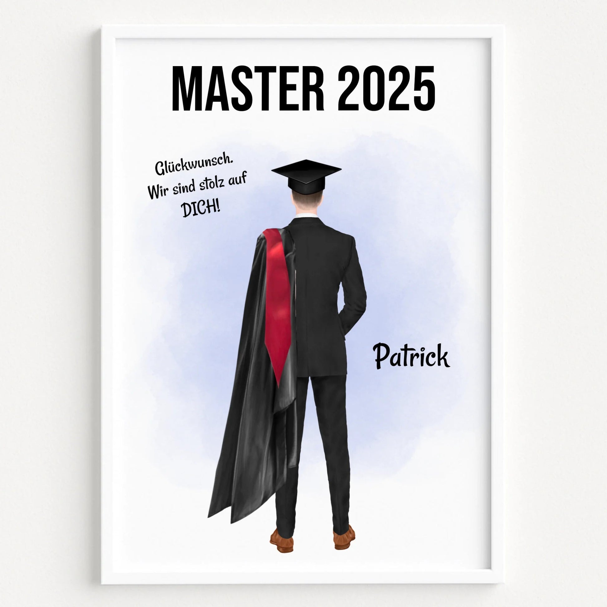 Mann Master Abschluss Geschenk Bild - Prinolla