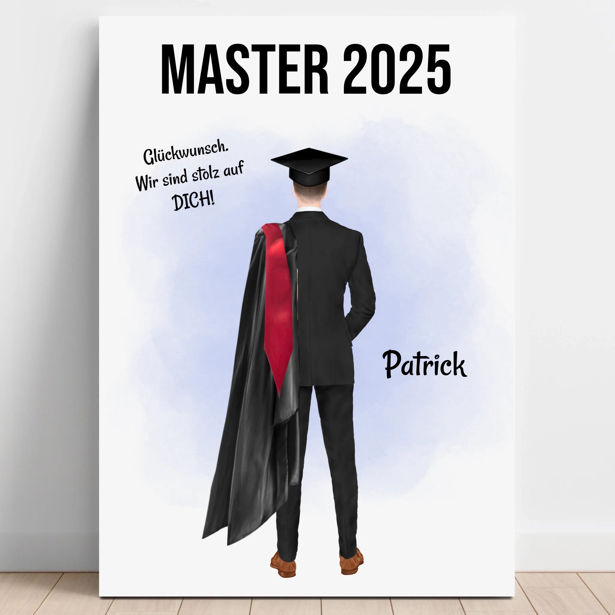 Mann Master Abschluss Geschenk Bild - Prinolla