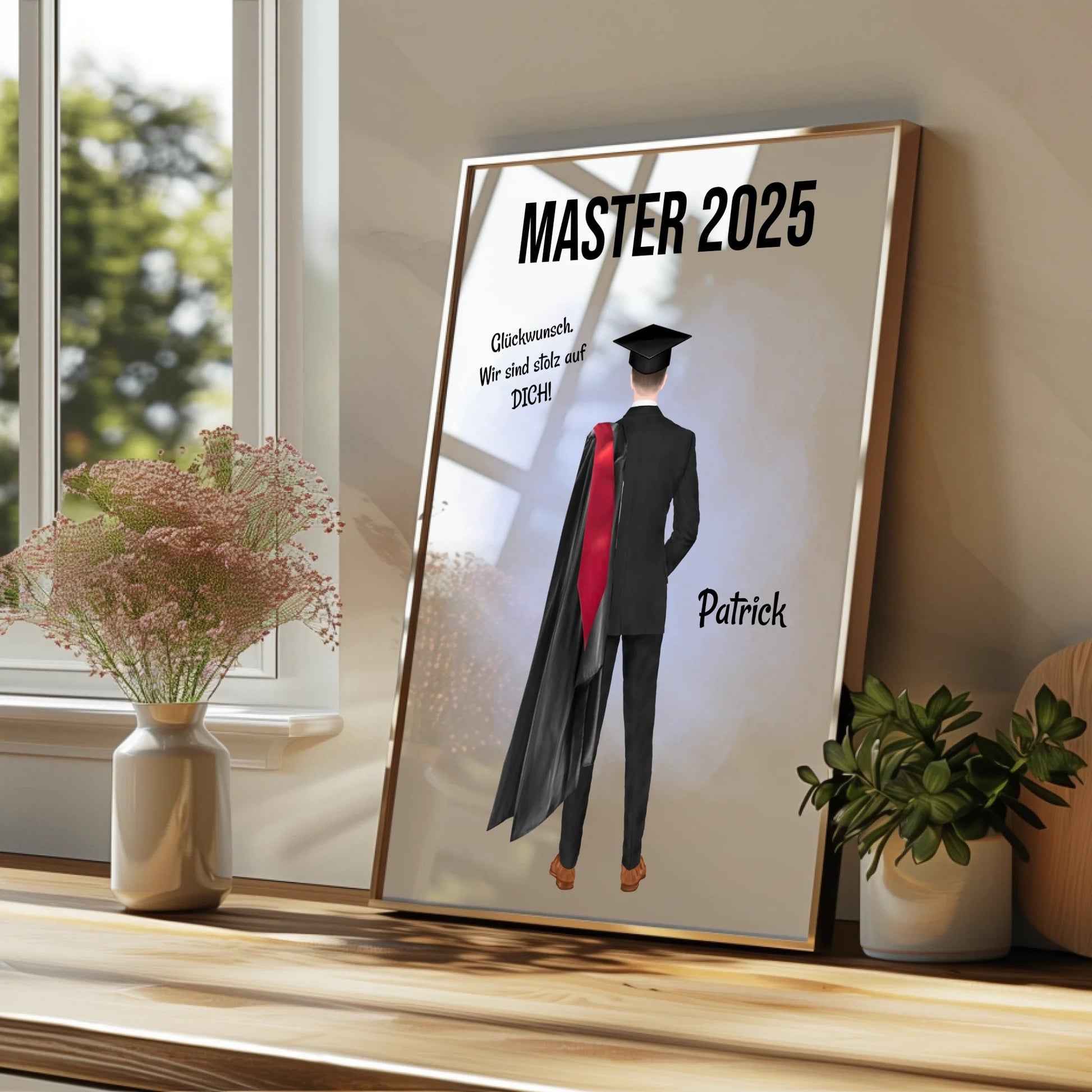 Mann Master Abschluss Geschenk Bild - Prinolla