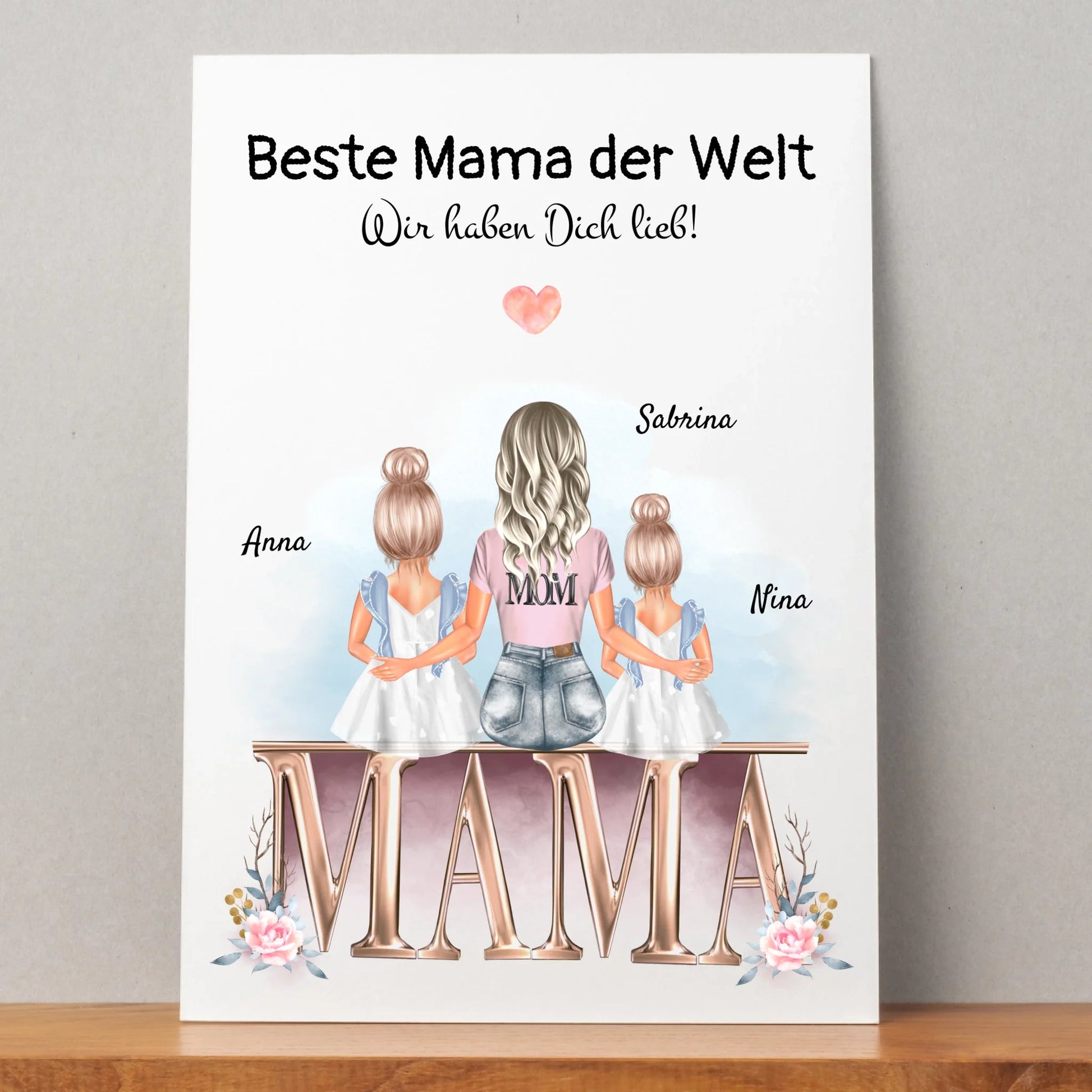 Mutter Kinder Geschenk Bild selber gestalten - Prinolla