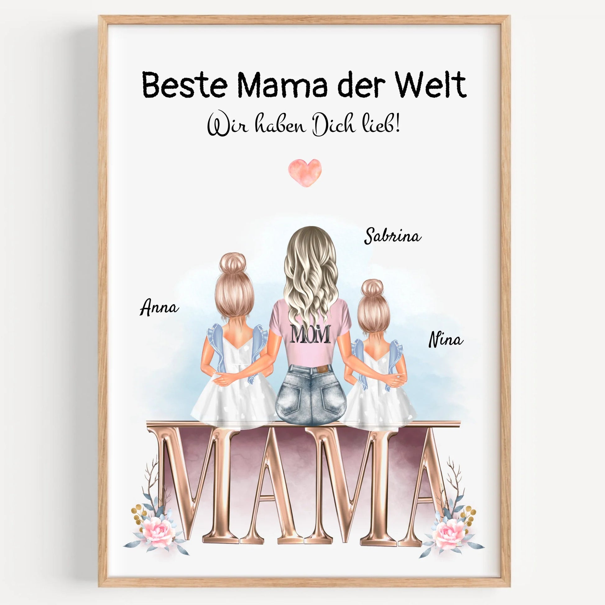 Mutter Kinder Geschenk Bild selber gestalten - Prinolla