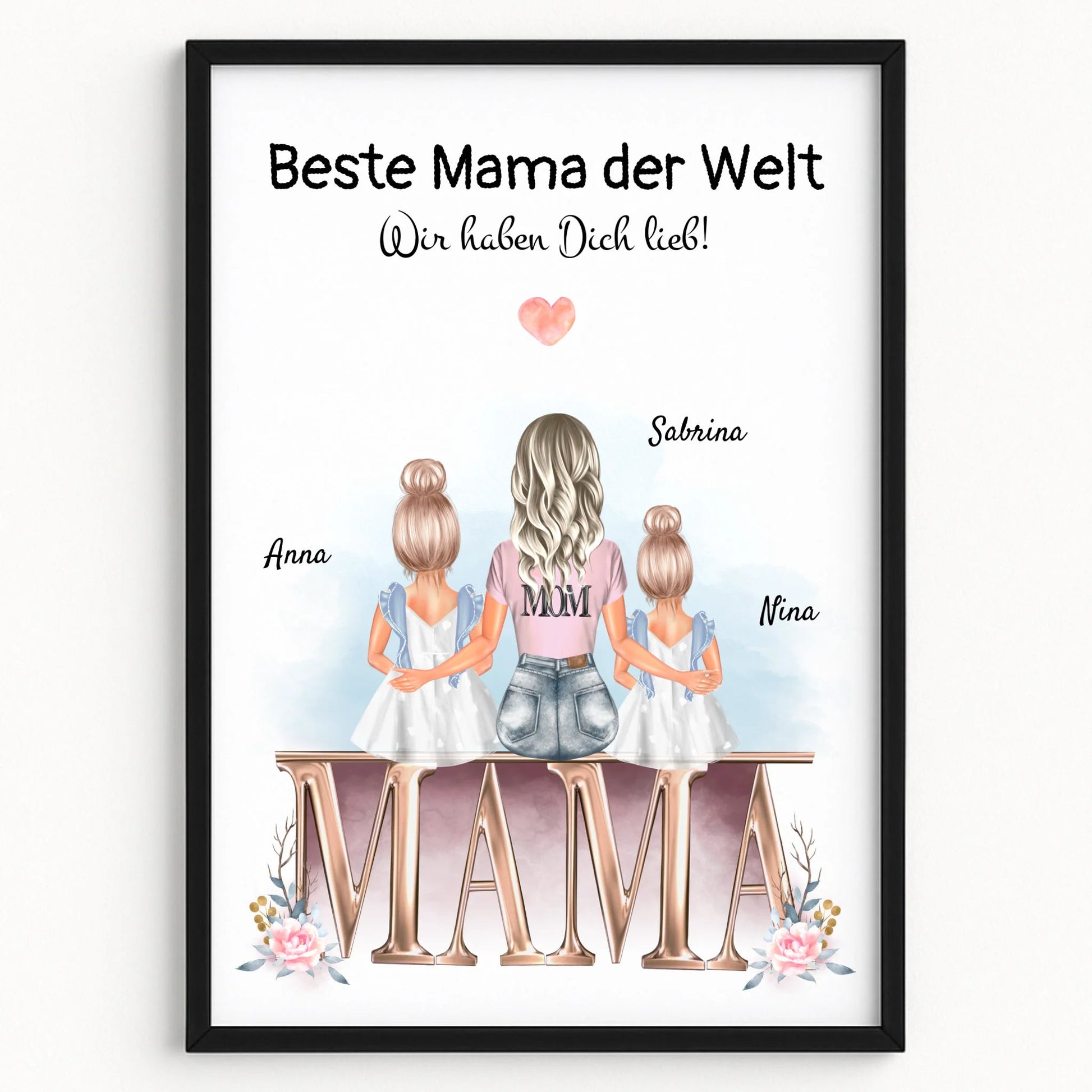 Mutter Kinder Geschenk Bild selber gestalten - Prinolla