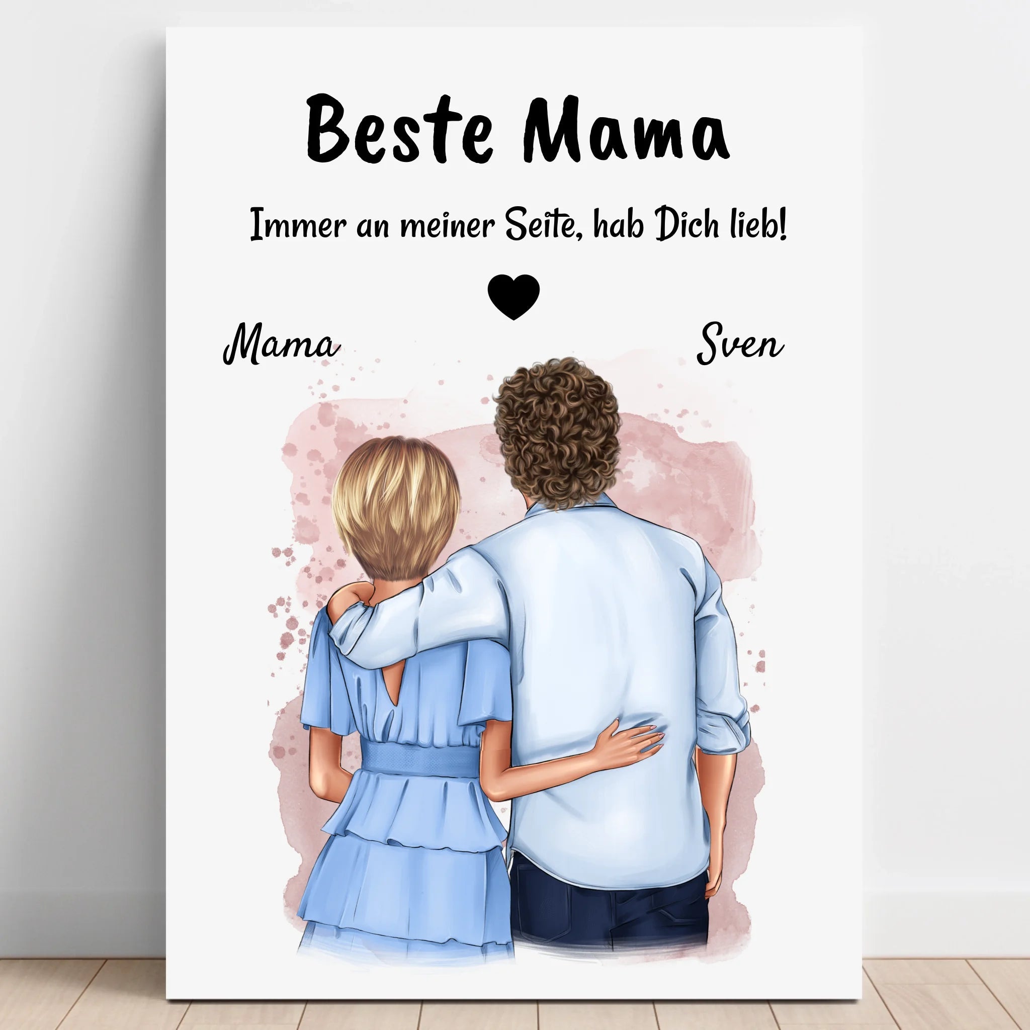 Mutter Sohn Geschenk Poster personalisiert - Prinolla