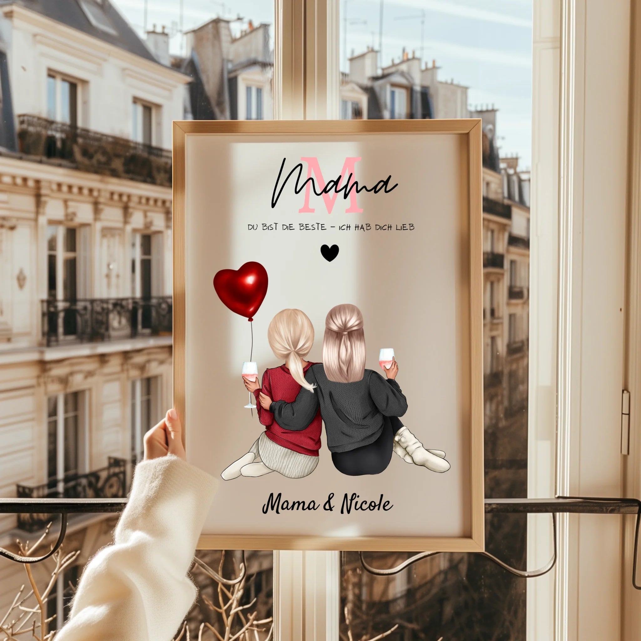 Mutter und erwachsene Tochter Illustration Bild gestalten - Prinolla