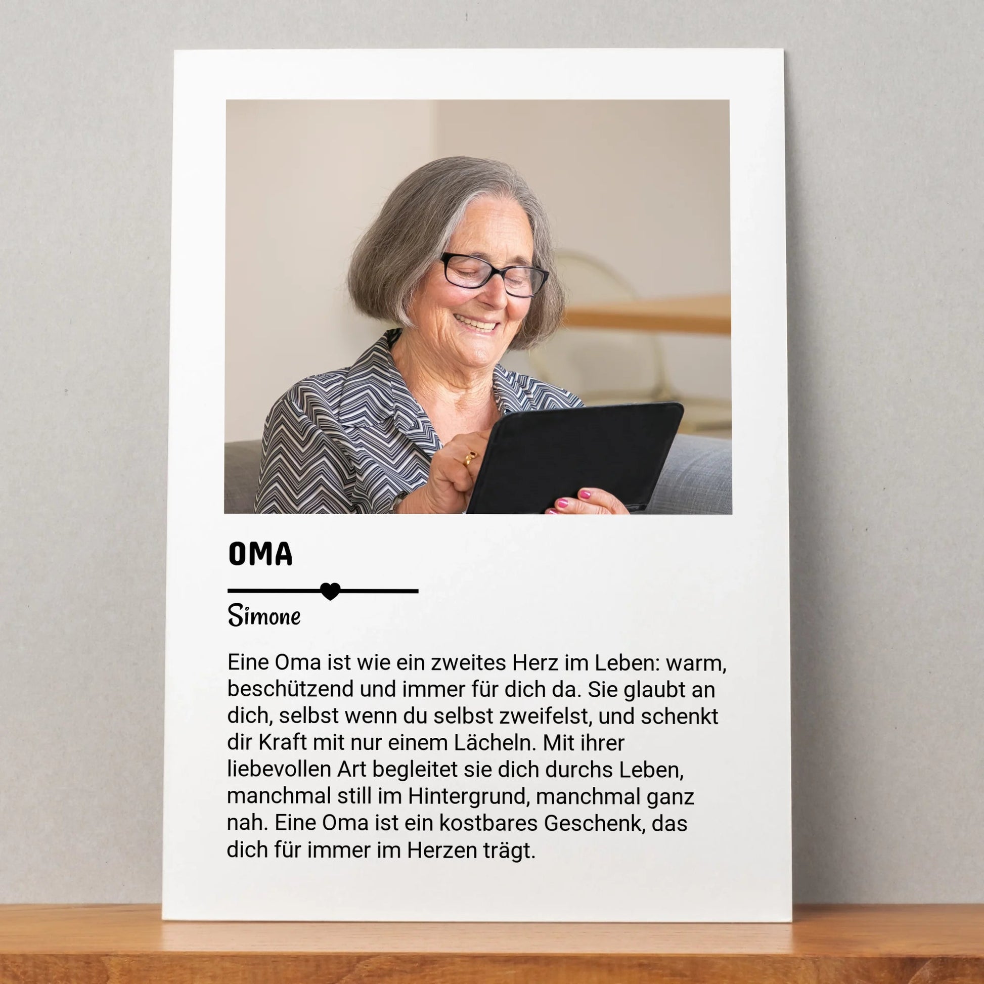Oma Definition Geschenk Poster personalisiert - Prinolla
