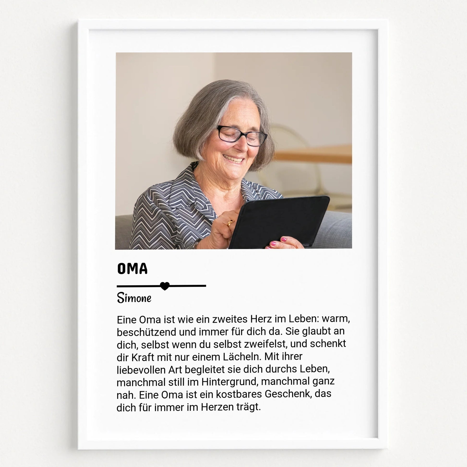 Oma Definition Geschenk Poster personalisiert - Prinolla