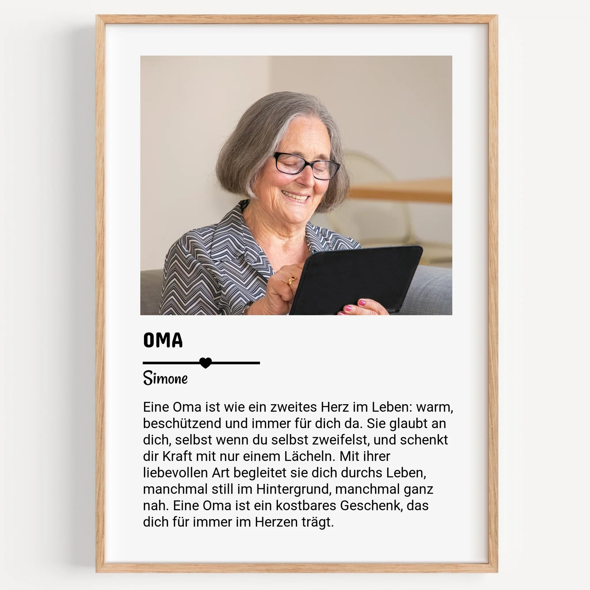 Oma Definition Geschenk Poster personalisiert - Prinolla
