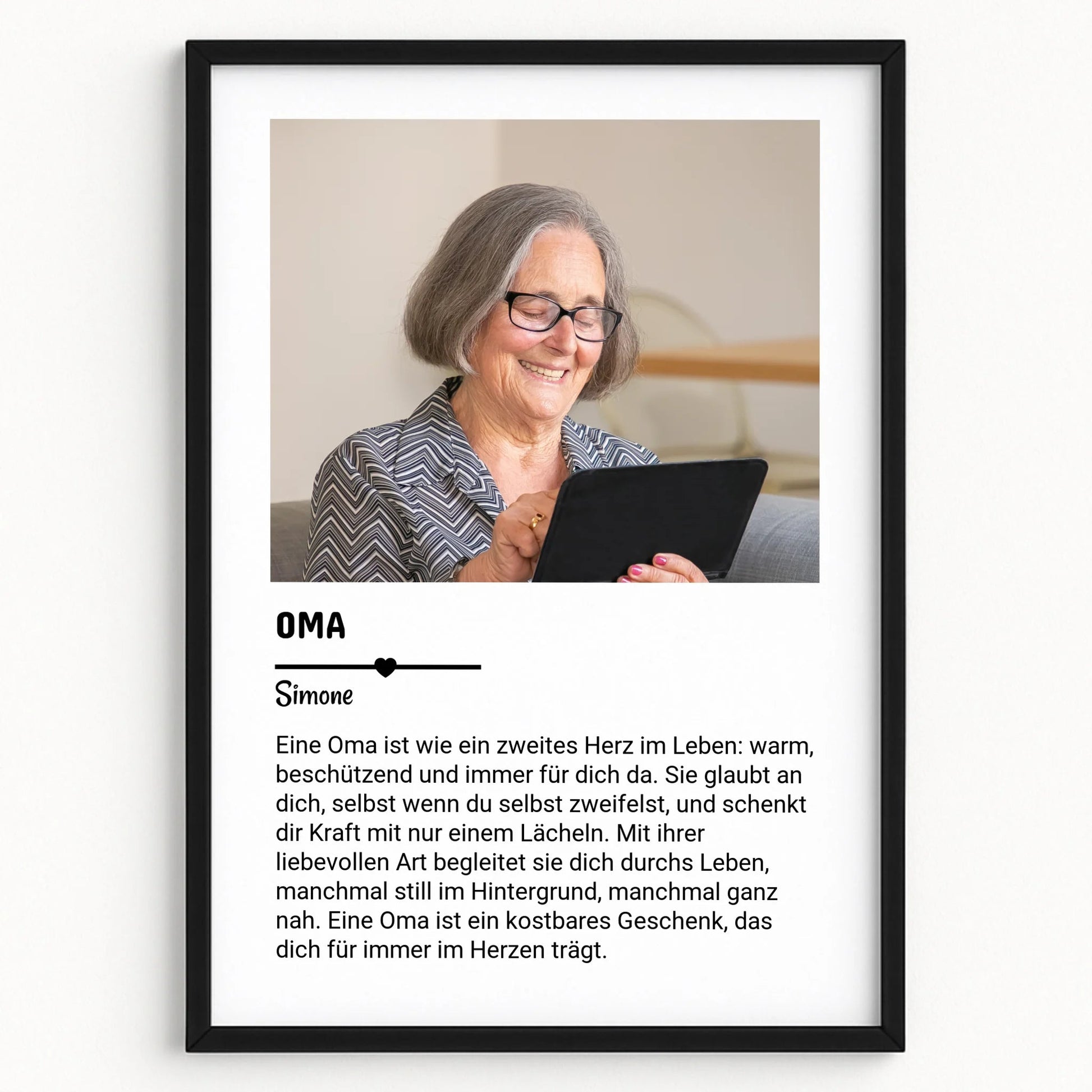 Oma Definition Geschenk Poster personalisiert - Prinolla