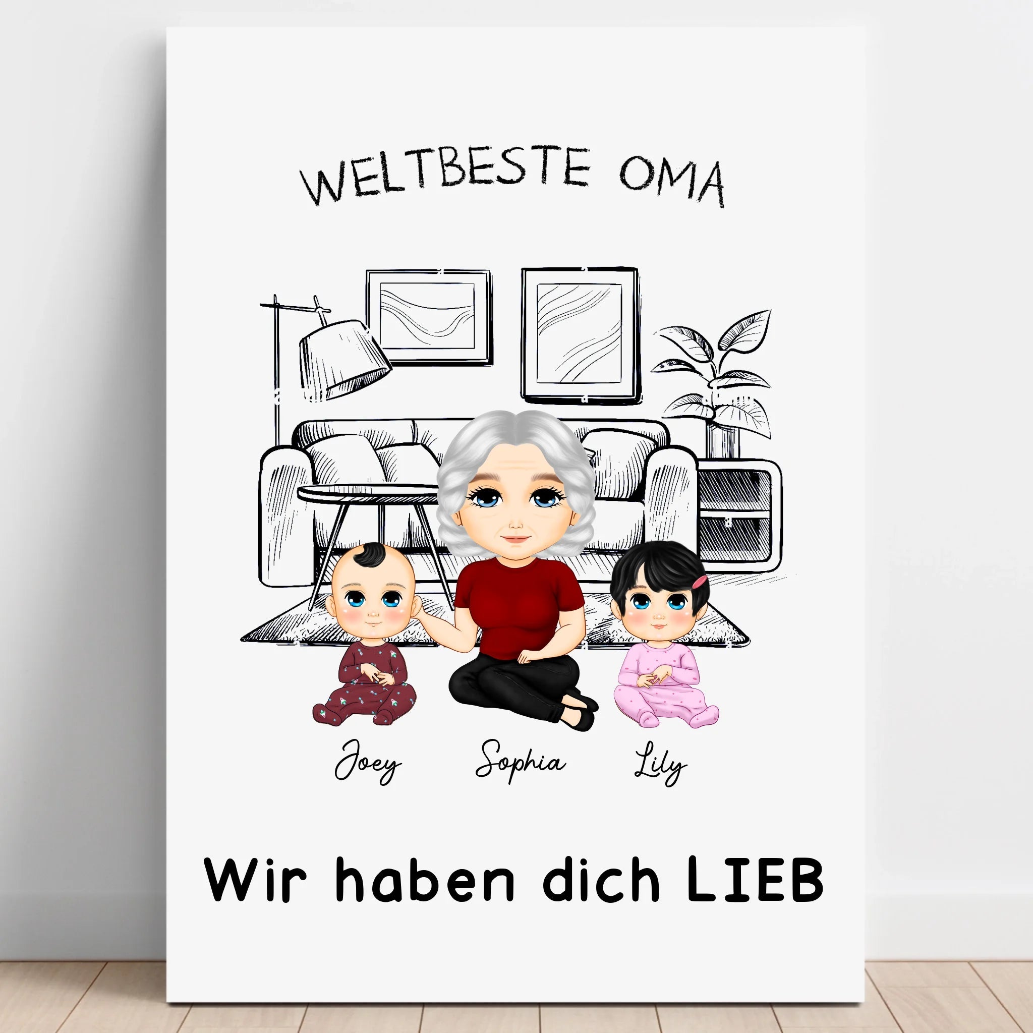 Oma Kinder Geschenk Poster gestalten - Prinolla