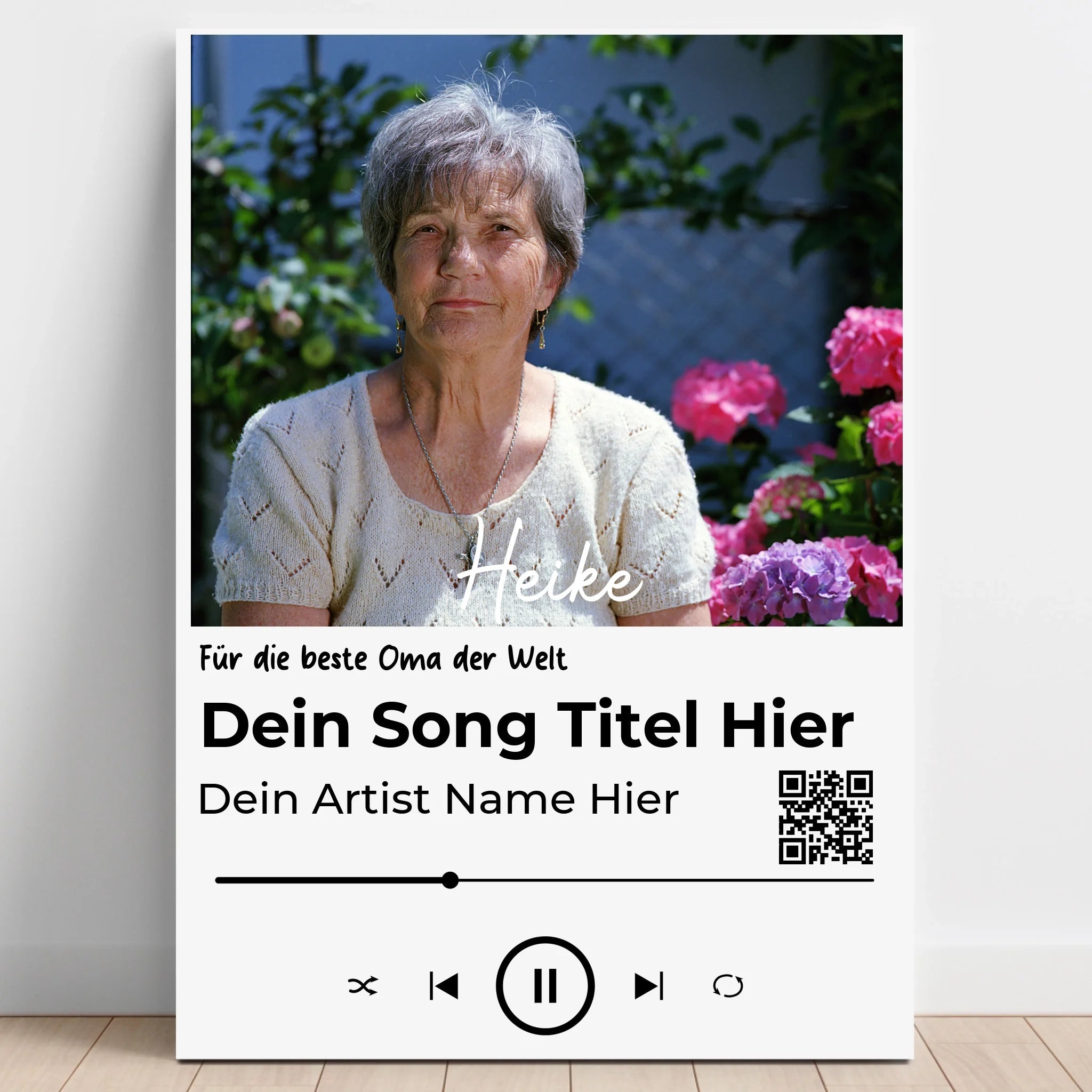 Oma Lieblingssong Musikposter Geschenk gestalten - Prinolla