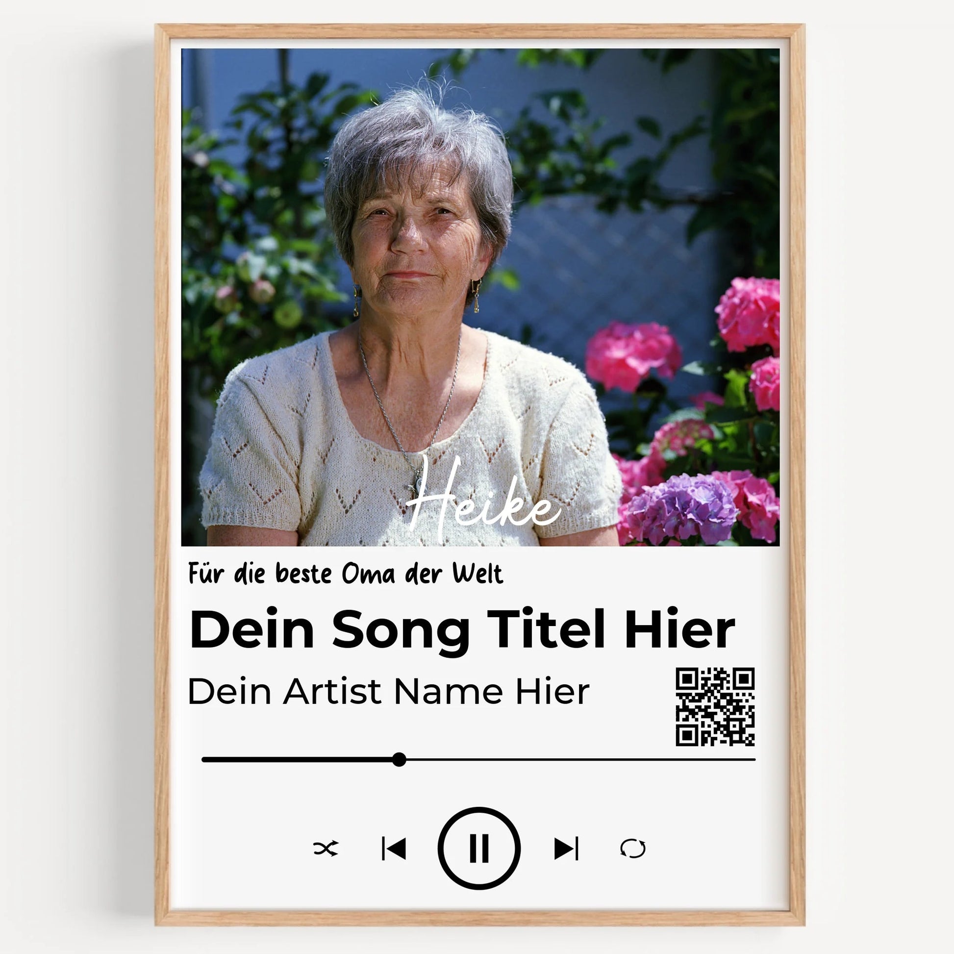 Oma Lieblingssong Musikposter Geschenk gestalten - Prinolla