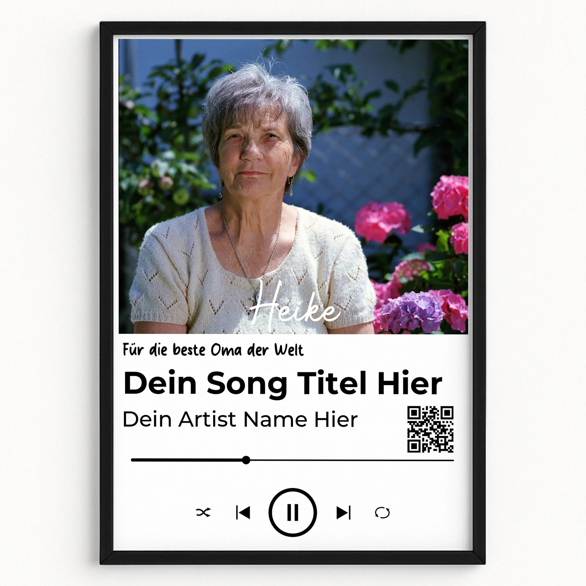 Oma Lieblingssong Musikposter Geschenk gestalten - Prinolla