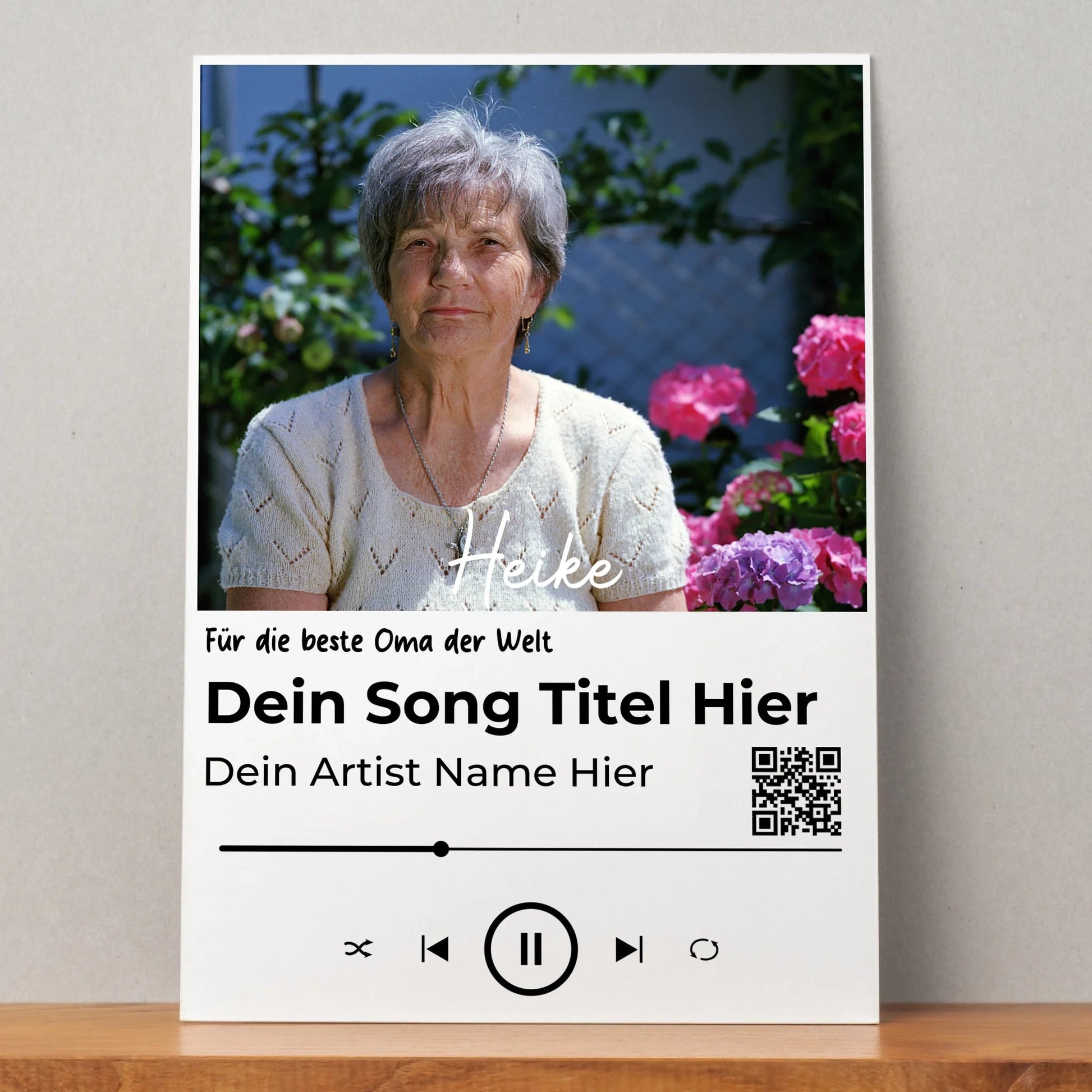 Oma Lieblingssong Musikposter Geschenk gestalten - Prinolla