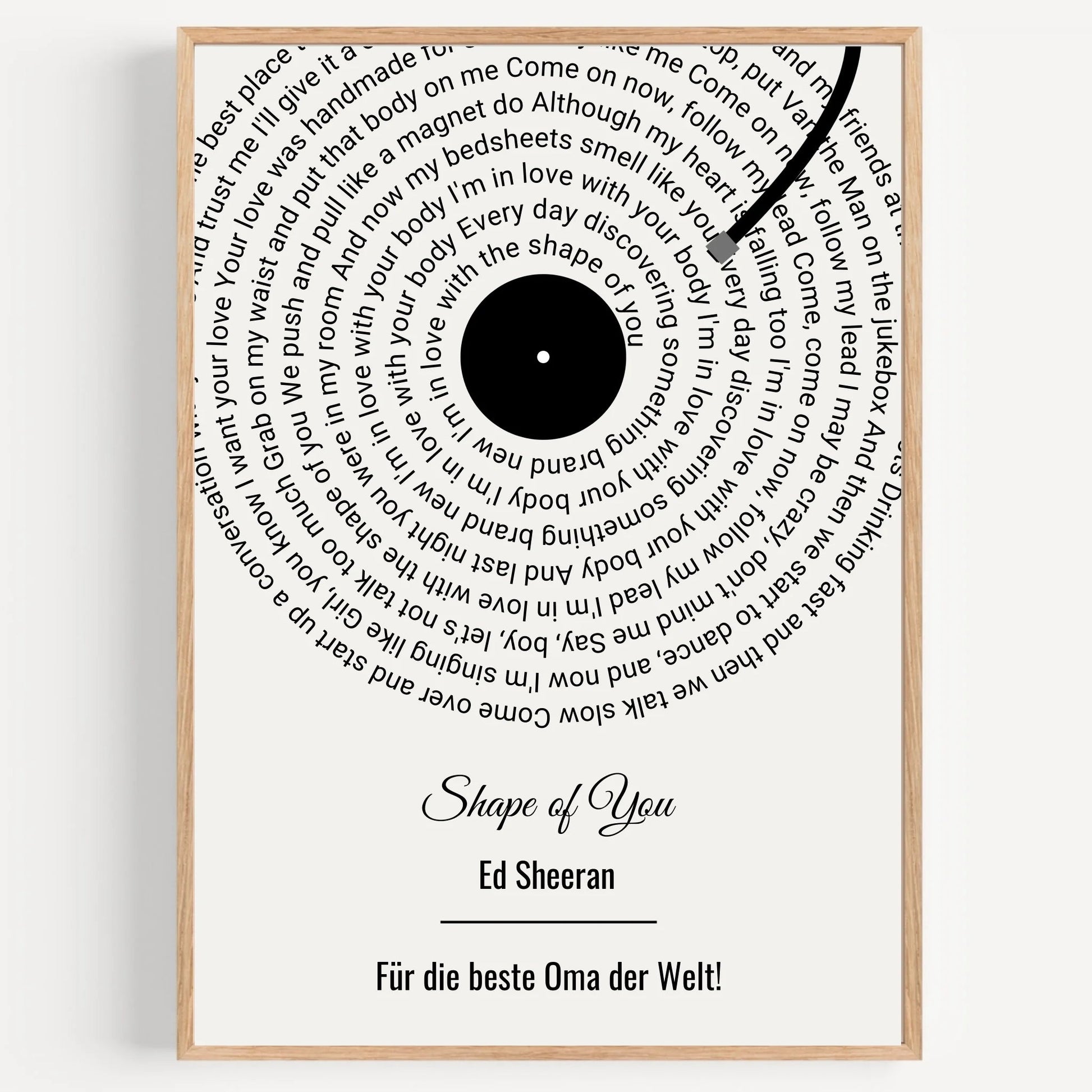 Oma Lieblingssong persönliches Poster Geschenk - Prinolla