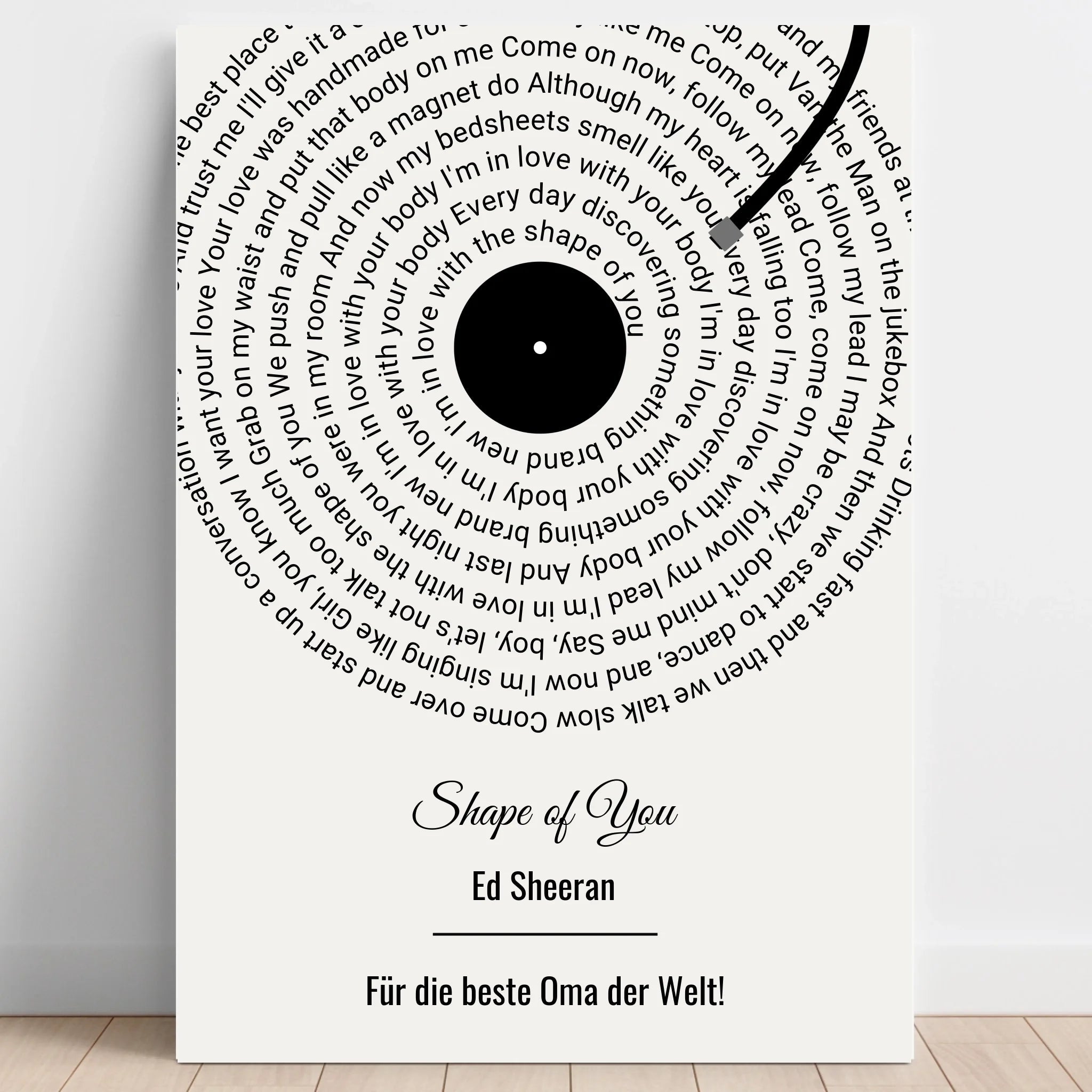 Oma Lieblingssong persönliches Poster Geschenk - Prinolla