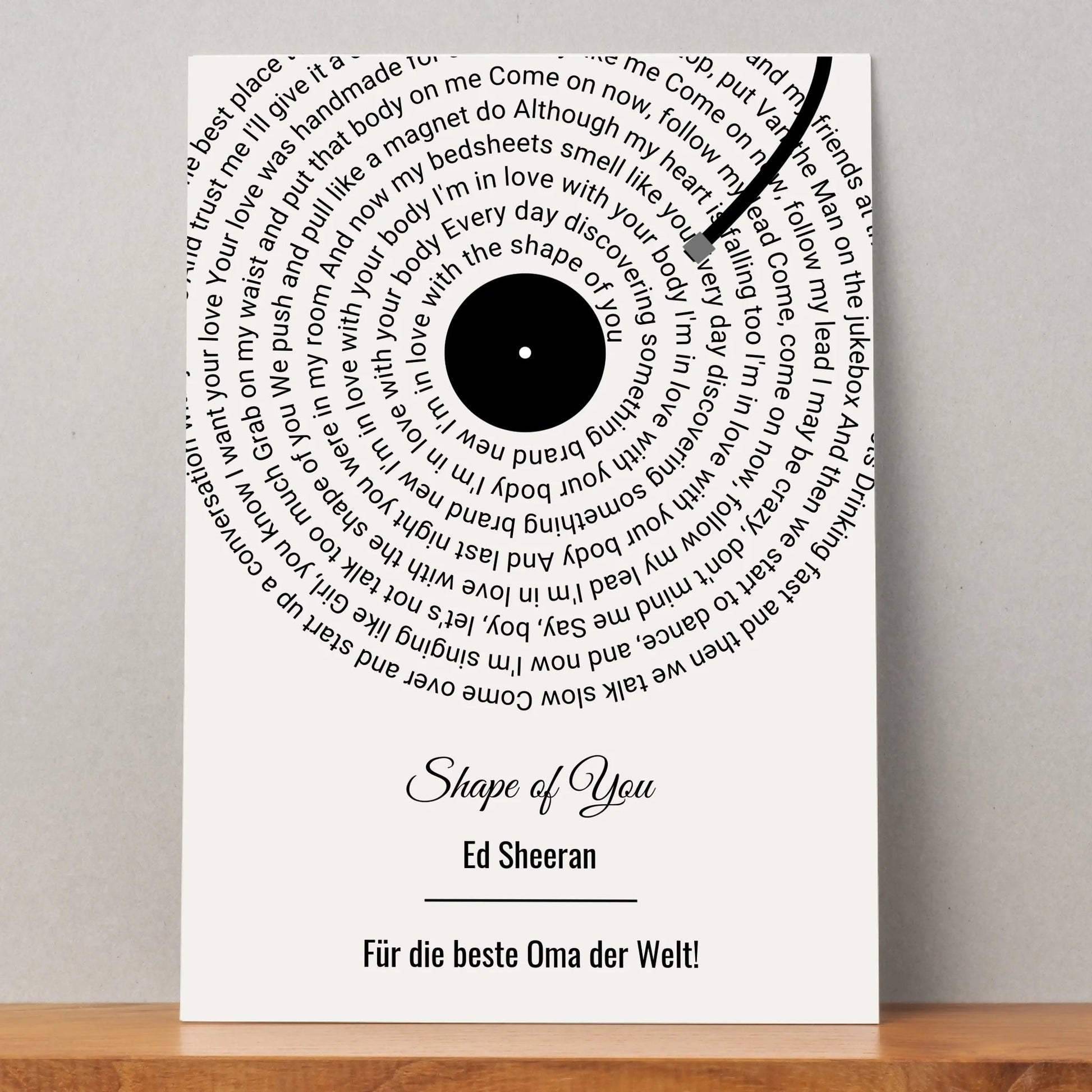 Oma Lieblingssong persönliches Poster Geschenk - Prinolla