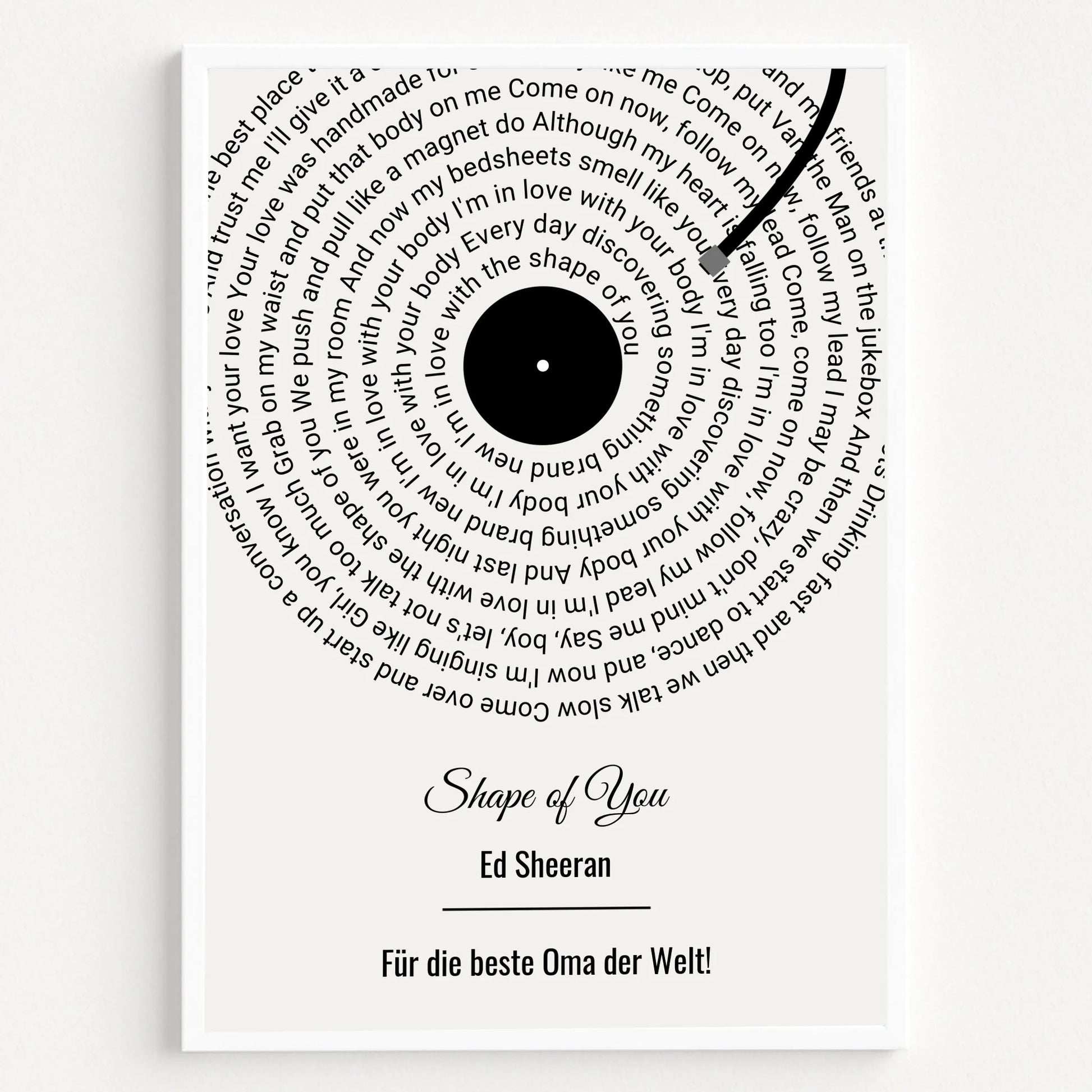 Oma Lieblingssong persönliches Poster Geschenk - Prinolla