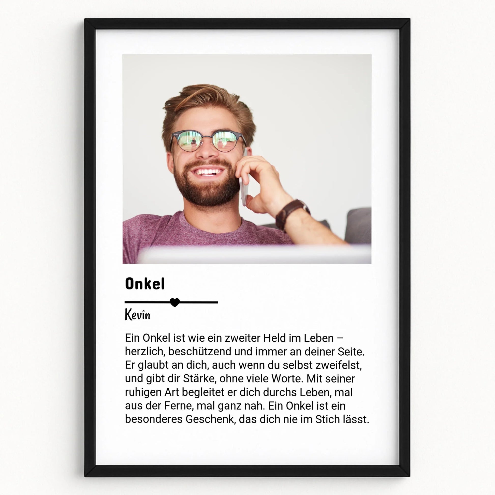 Onkel Definitionsposter Geschenk mit Foto - Prinolla