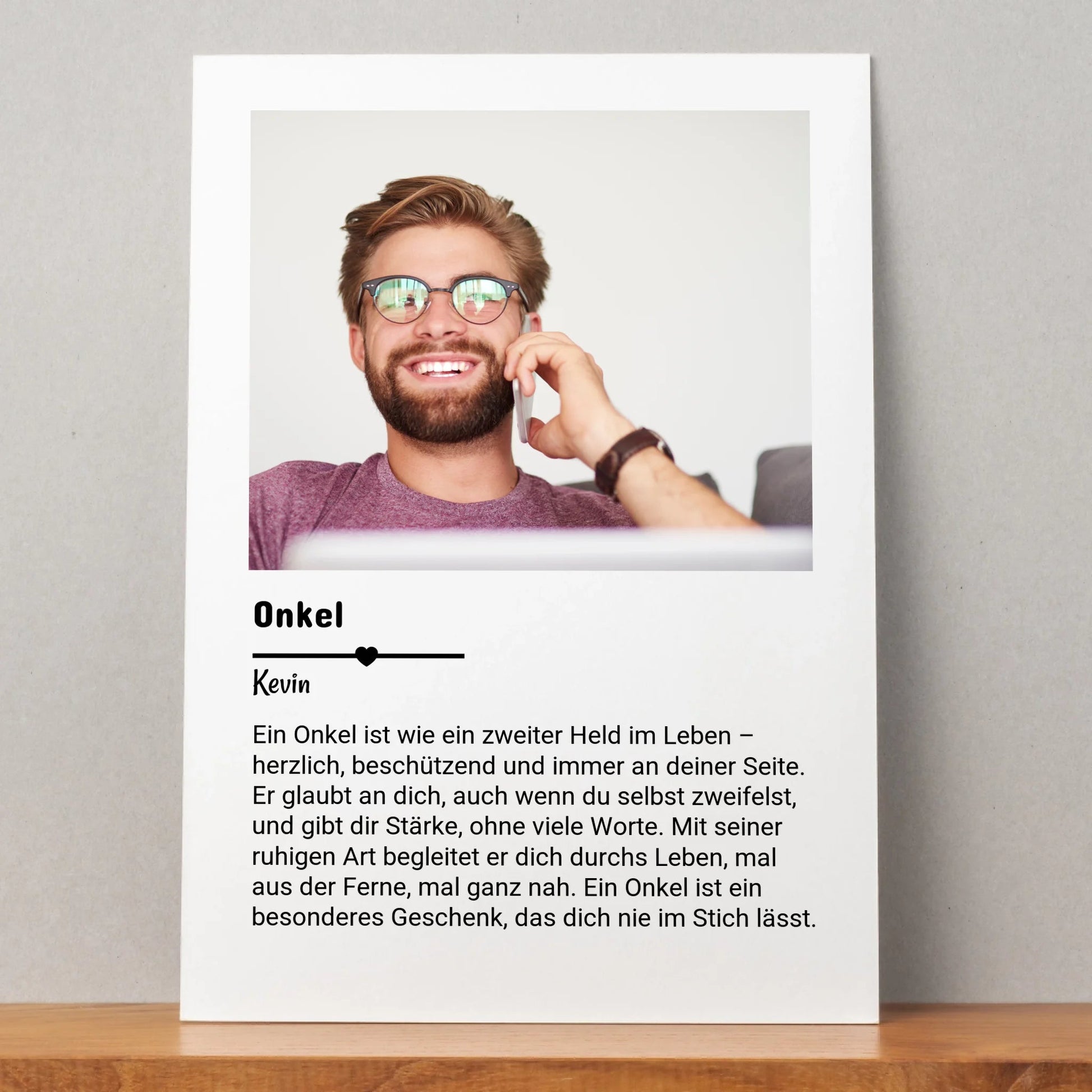 Onkel Definitionsposter Geschenk mit Foto - Prinolla