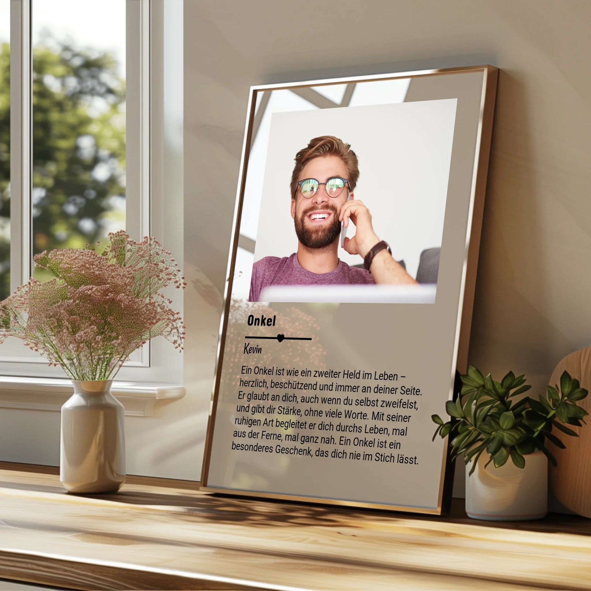 Onkel Definitionsposter Geschenk mit Foto - Prinolla