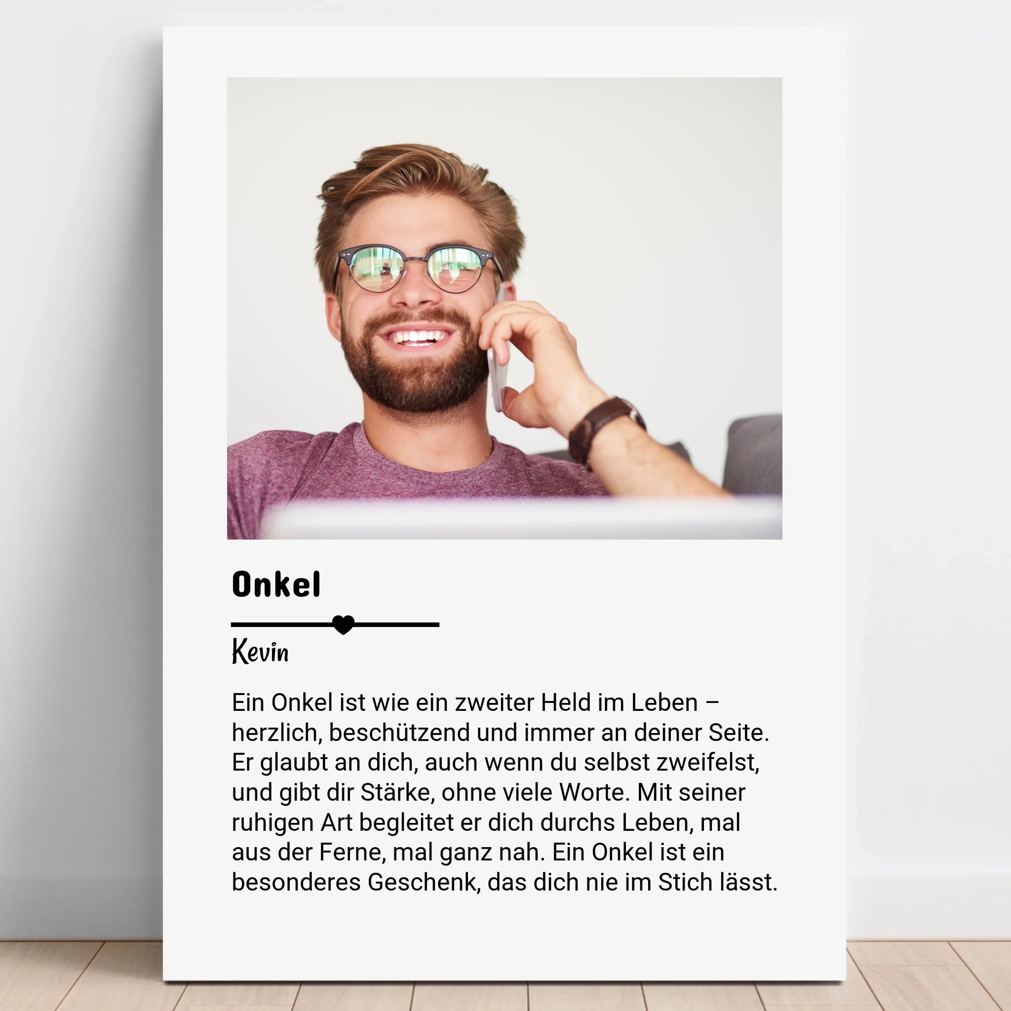 Onkel Definitionsposter Geschenk mit Foto - Prinolla