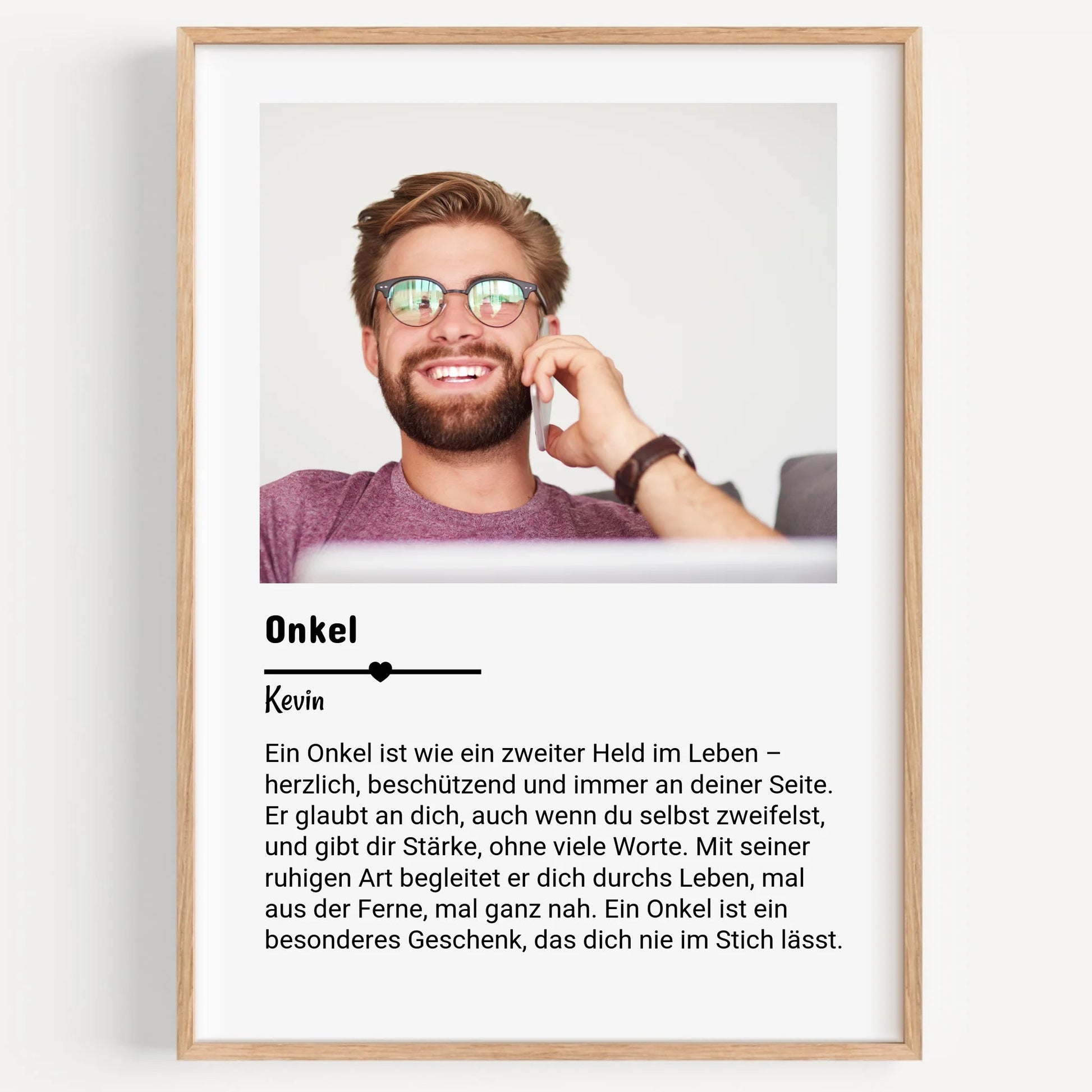Onkel Definitionsposter Geschenk mit Foto - Prinolla