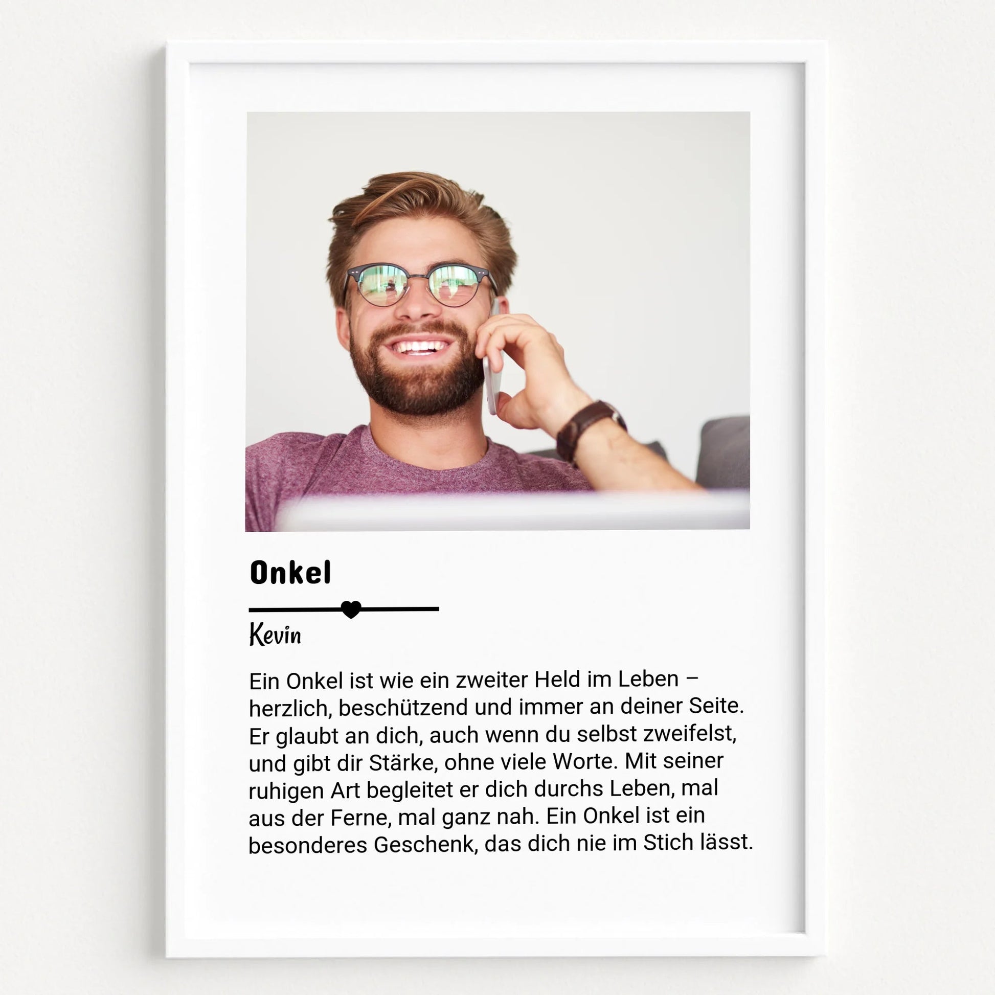 Onkel Definitionsposter Geschenk mit Foto - Prinolla