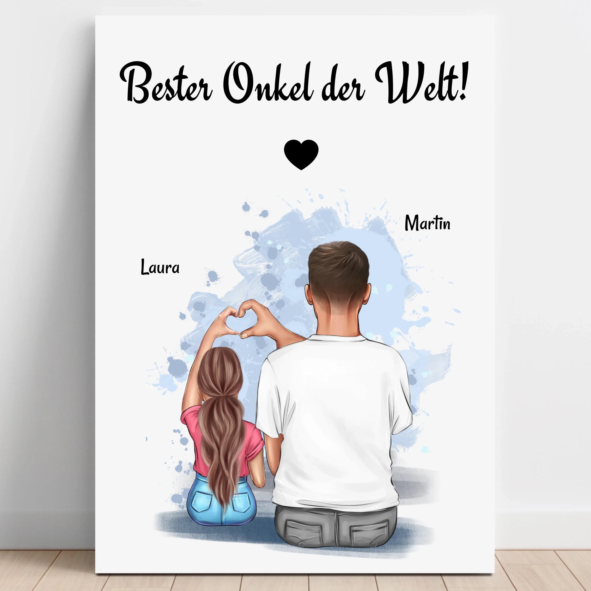Onkel Geburtstagsgeschenk Poster mit Kind personalisiert - Prinolla