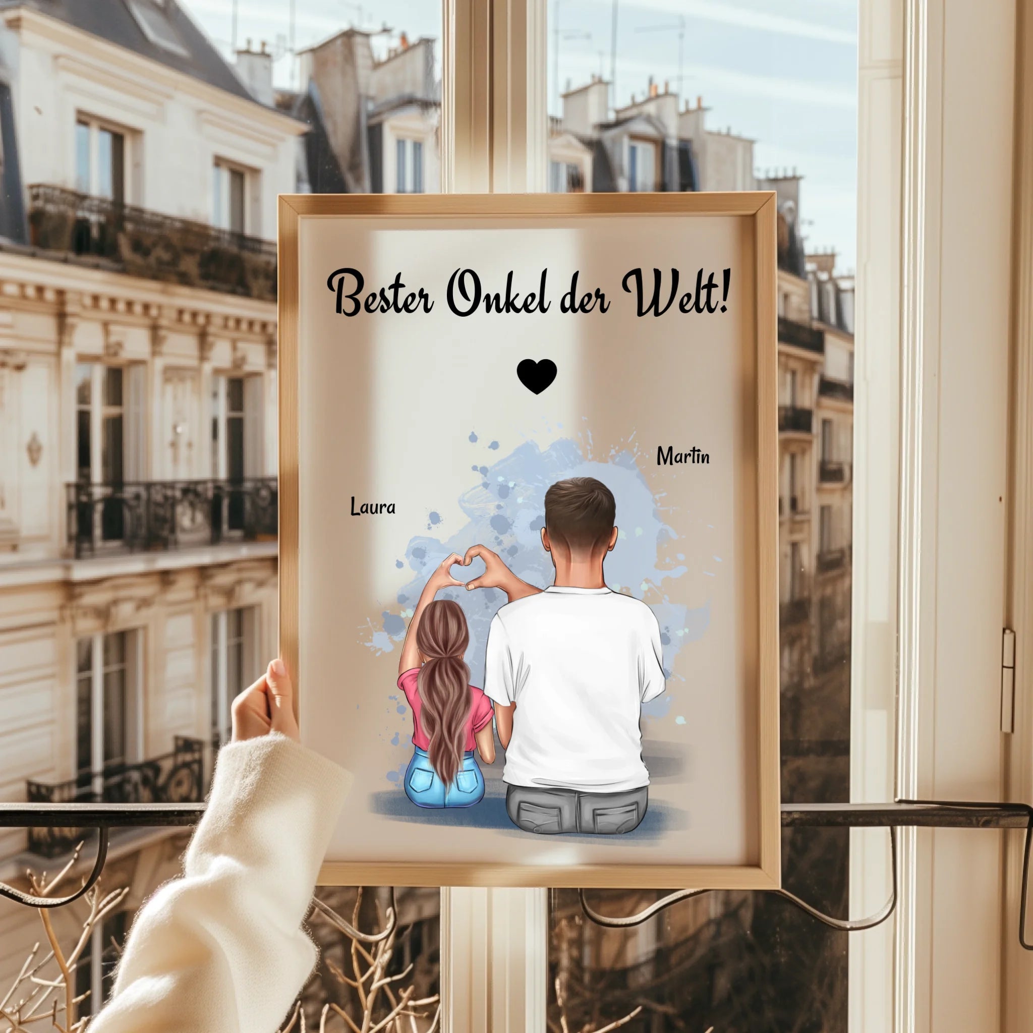 Onkel Geburtstagsgeschenk Poster mit Kind personalisiert - Prinolla