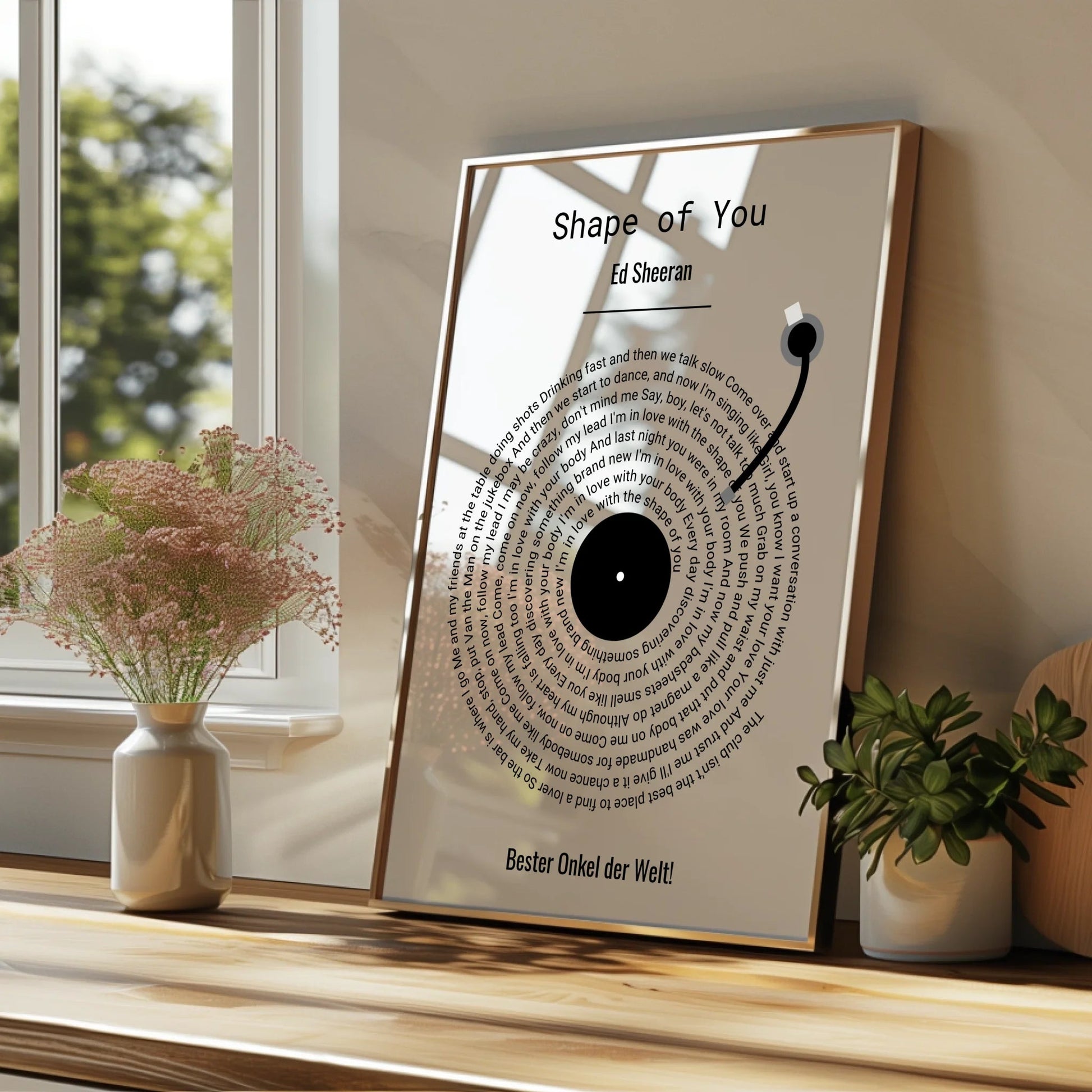 Onkel Geschenk Lieblingssong Poster Schallplatten Design - Prinolla