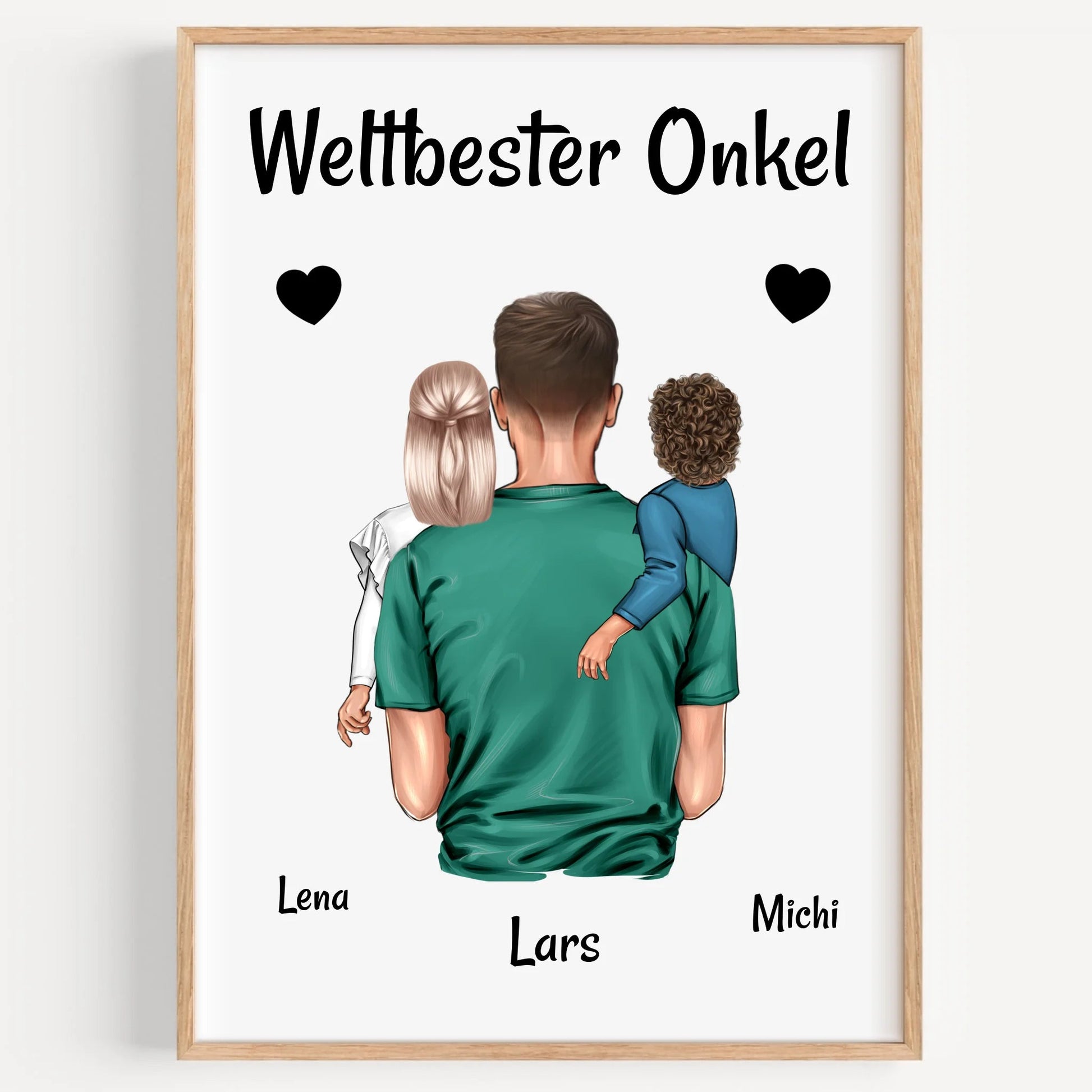 Onkel Kinder Geschenk Poster Design personalisiert - Prinolla