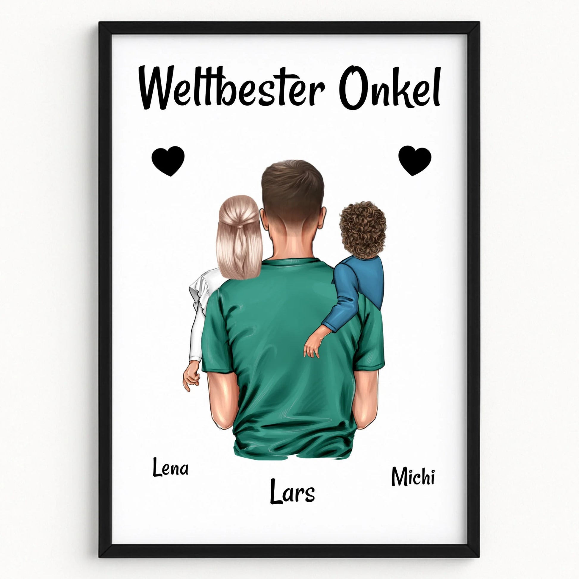 Onkel Kinder Geschenk Poster Design personalisiert - Prinolla