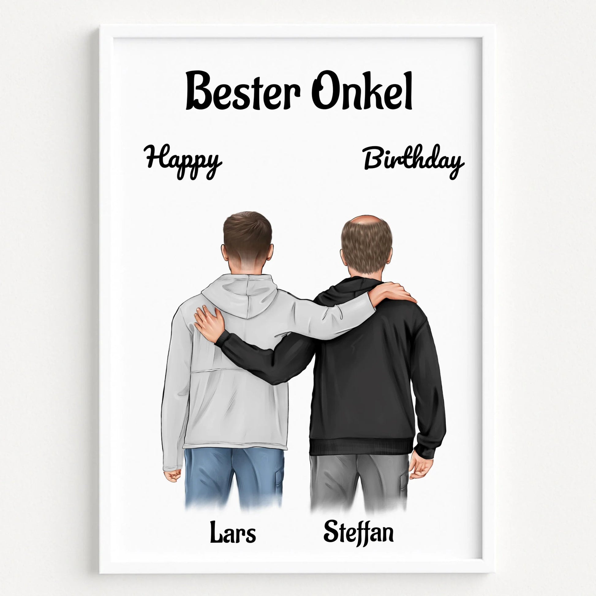 Onkel Neffe erwachsen Geschenk Poster zum Geburtstag - Prinolla