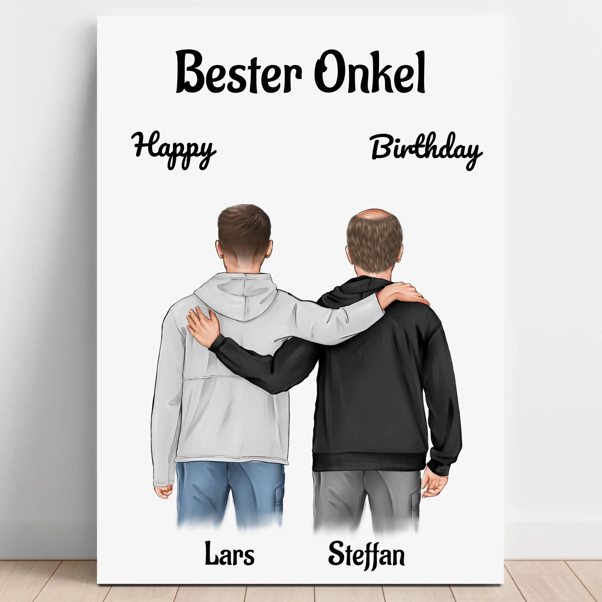 Onkel Neffe erwachsen Geschenk Poster zum Geburtstag - Prinolla