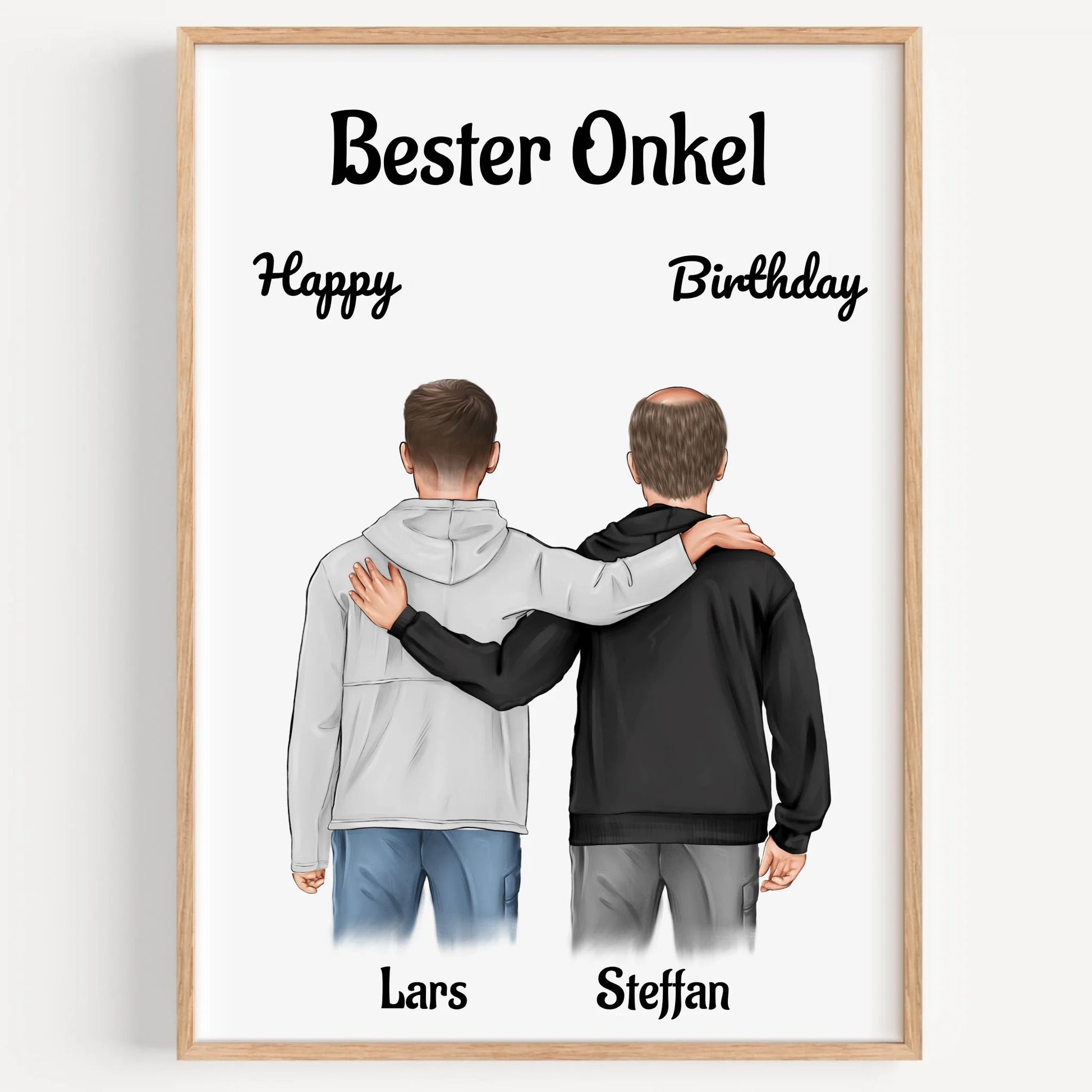 Onkel Neffe erwachsen Geschenk Poster zum Geburtstag - Prinolla