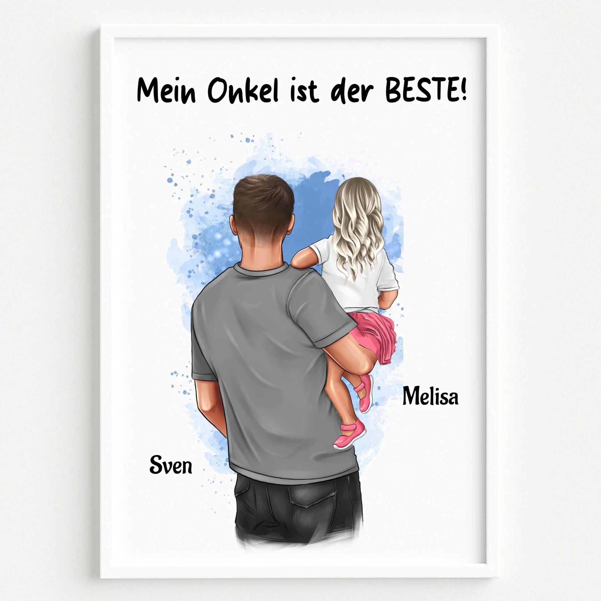 Onkel Nichte Kind Geschenk Poster personalisiert - Prinolla