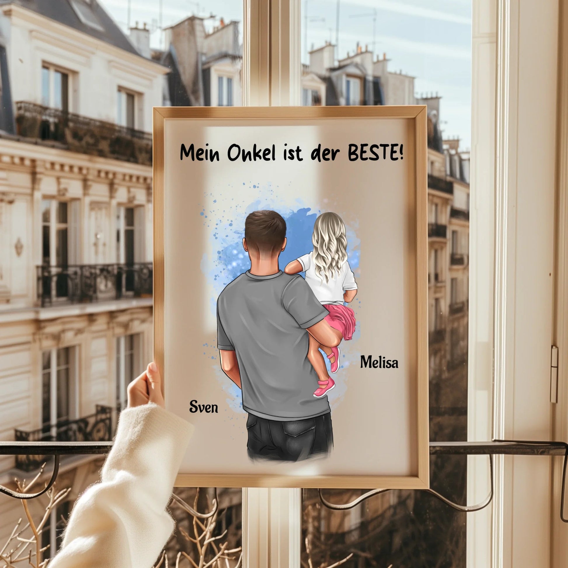 Onkel Nichte Kind Geschenk Poster personalisiert - Prinolla