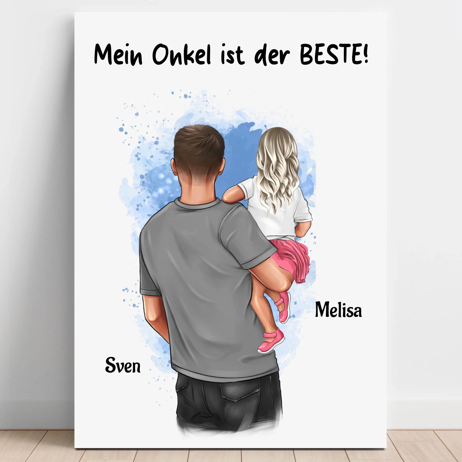 Onkel Nichte Kind Geschenk Poster personalisiert - Prinolla