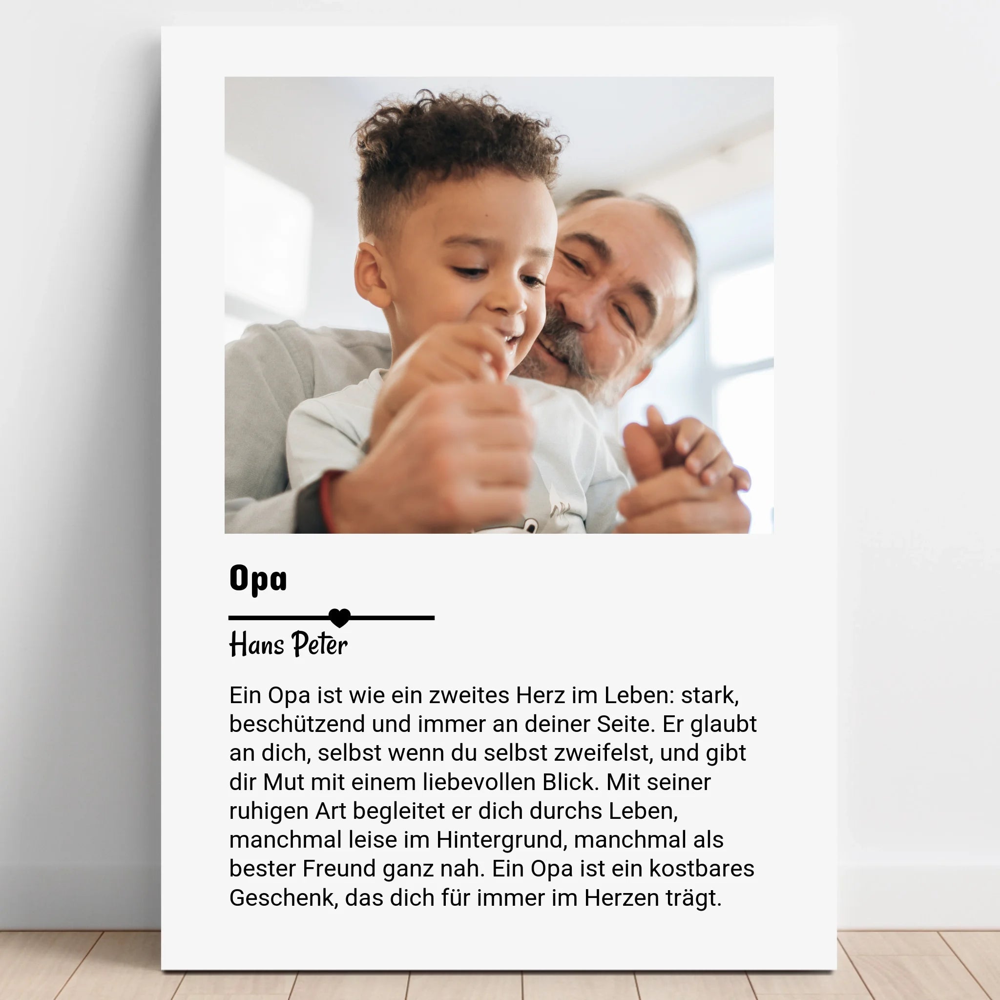 Opa Definitionsposter Geschenk mit Foto - Prinolla